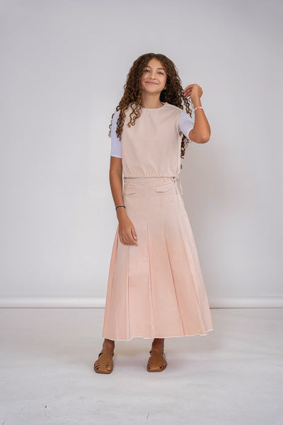 トップス UNFOLK Peach brushed classic vest CROPPED SIDE TIES VEST - Pompomme-shop