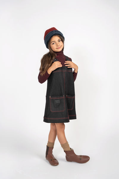 DENIM STITCHED JUMPER - Pompomme-shop