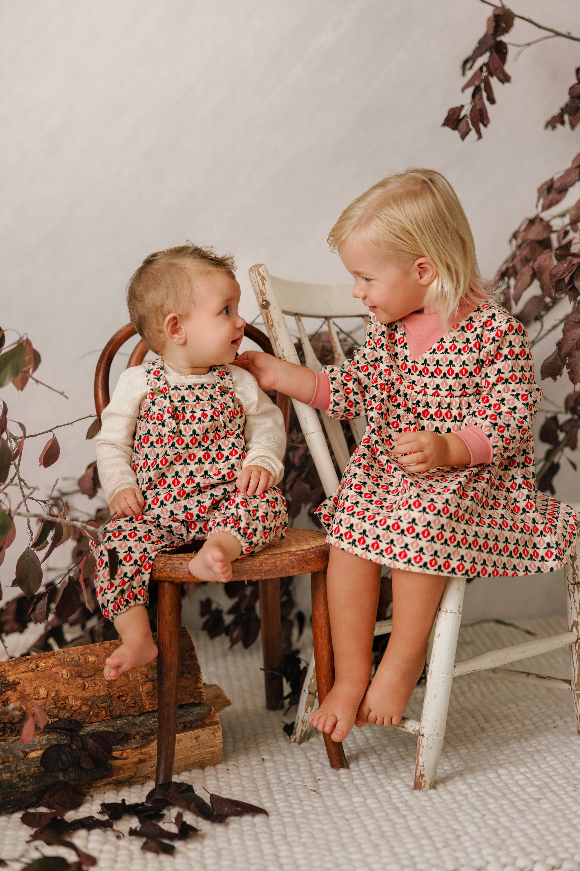 PRINTED CORD DRESS