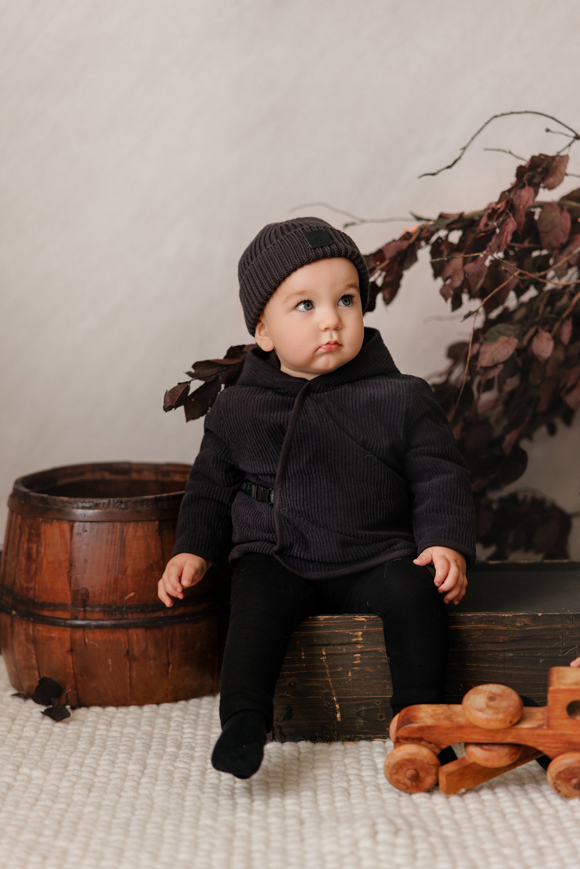 CHUNKY CORDUROY JACKET AND HAT