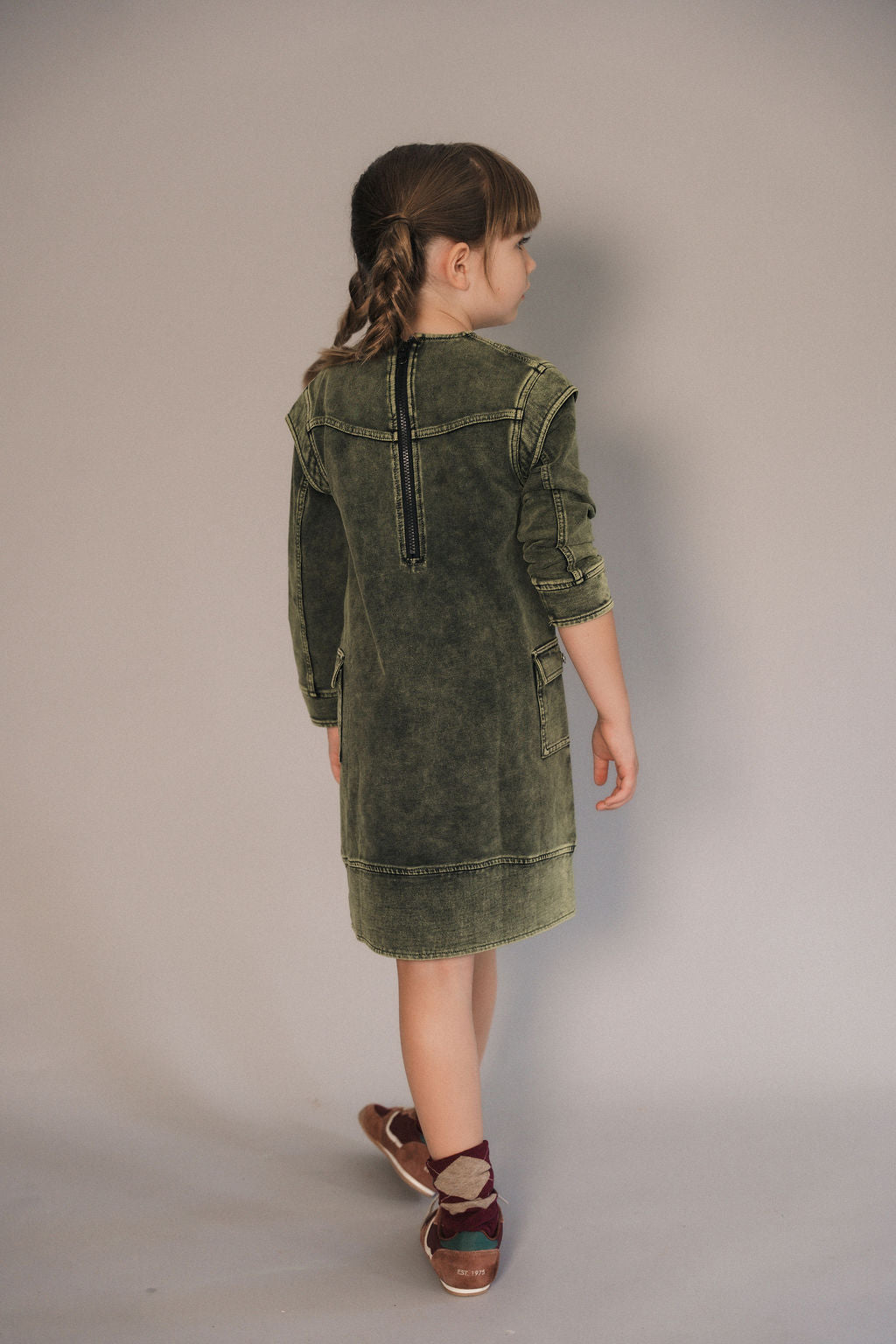 WASHED RAW EDGED SWEATDRESS