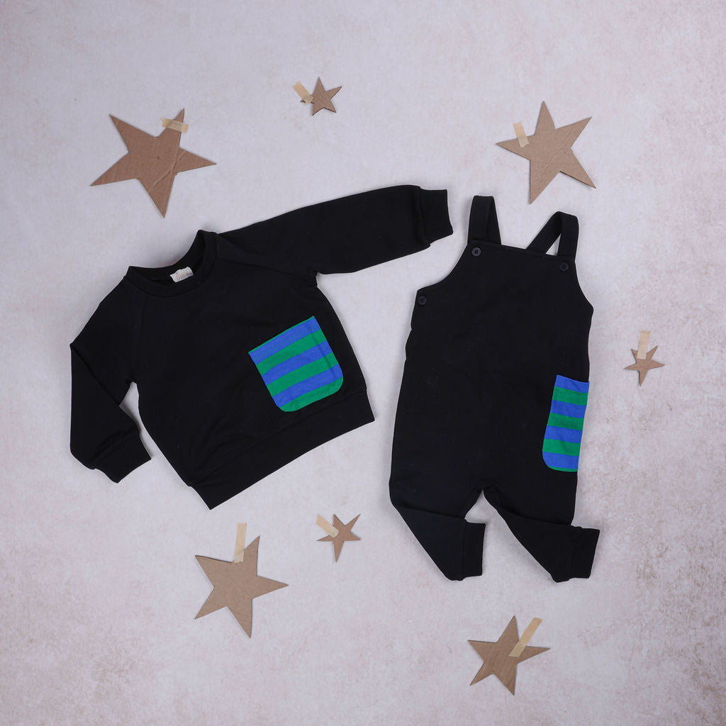 STRIPE POCKET SWEATSHIRT - 12M-12Y