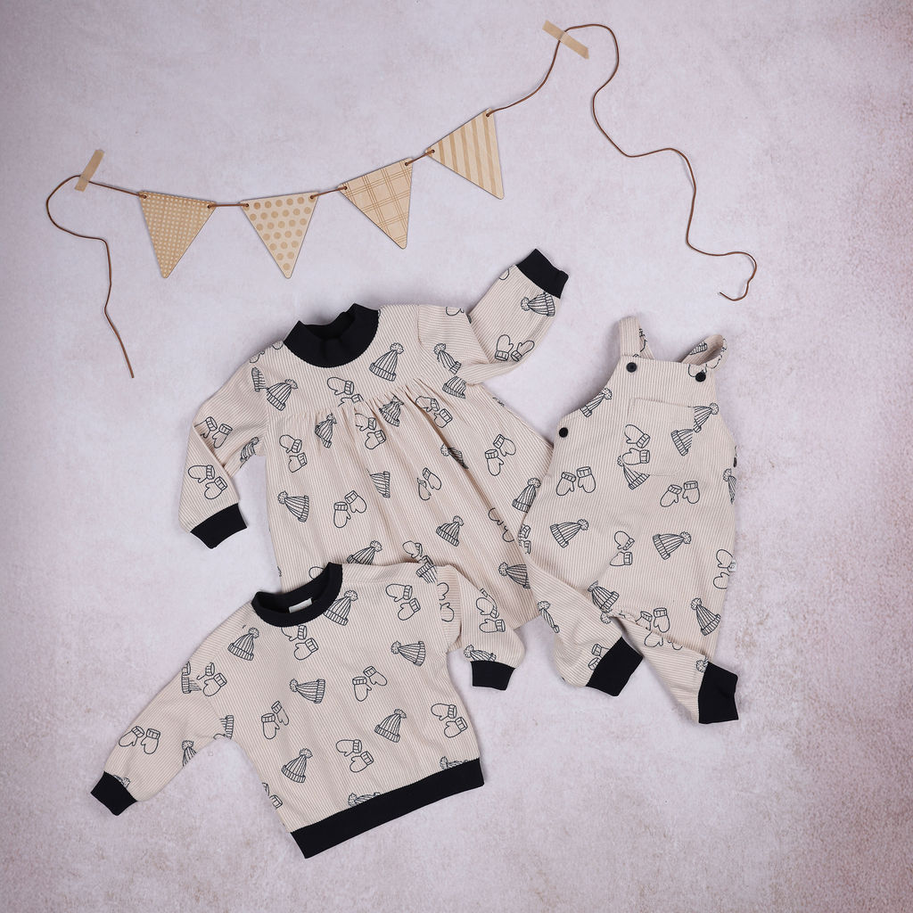 CORDUROY PRINT DRESS