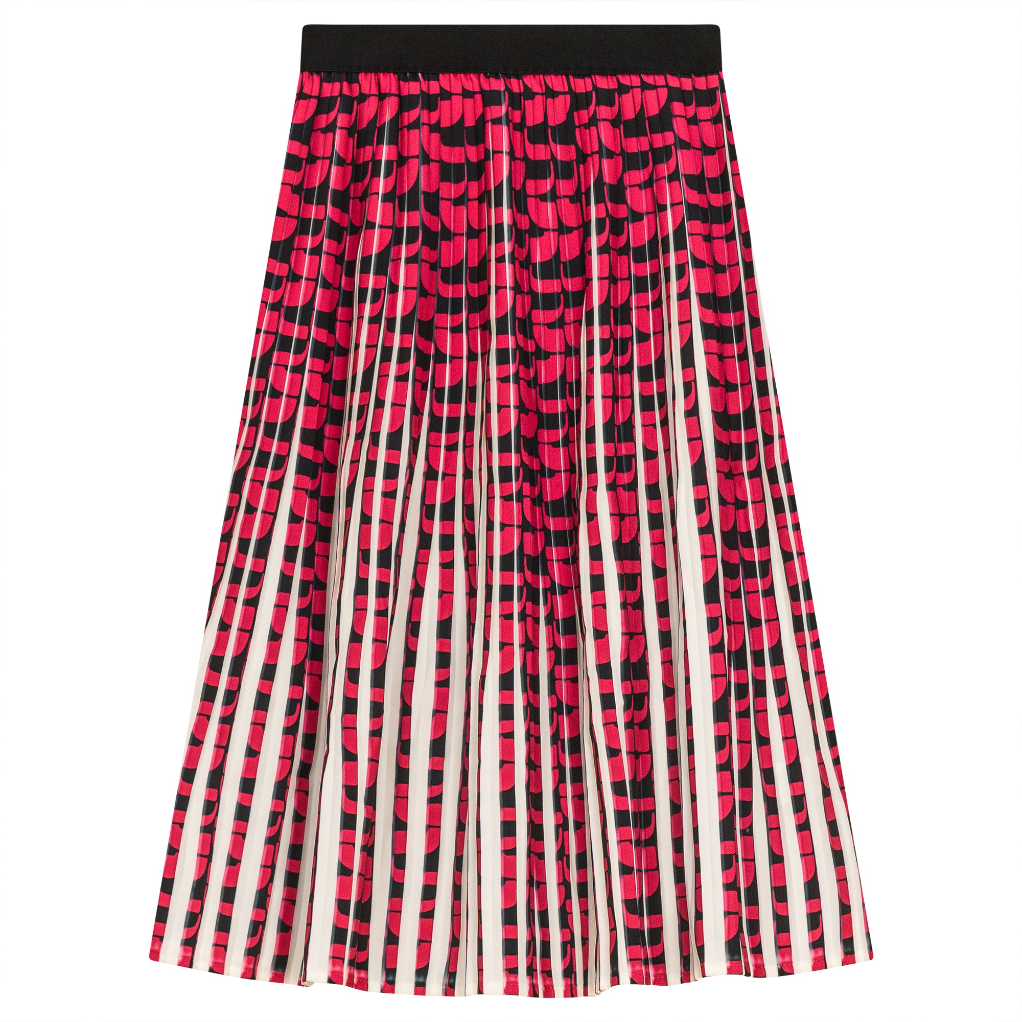 PRINTED PLEATED SKIRT