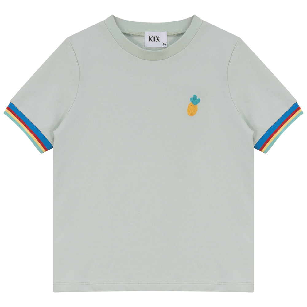 EMBROIDERED PINEAPPLES T-SHIRT