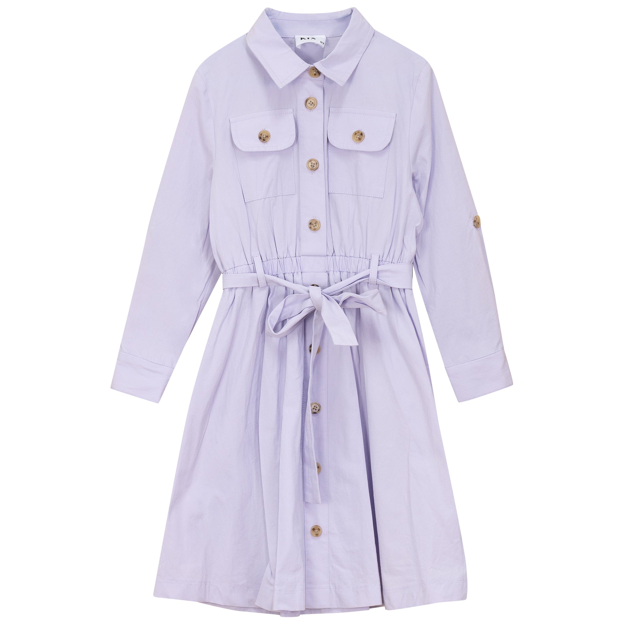 LAVENDER SHIRT DRESS