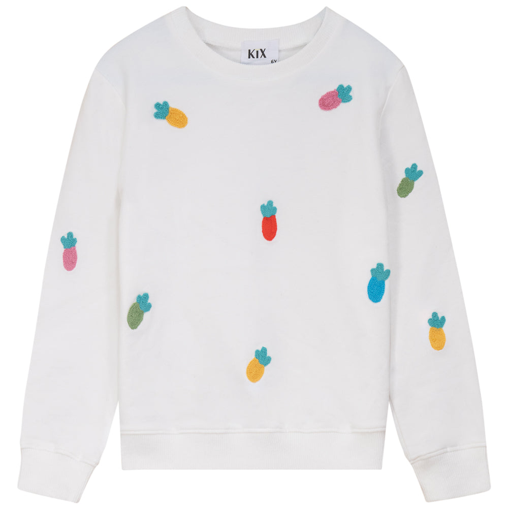 EMBROIDERED PINEAPPLES T-SHIRT