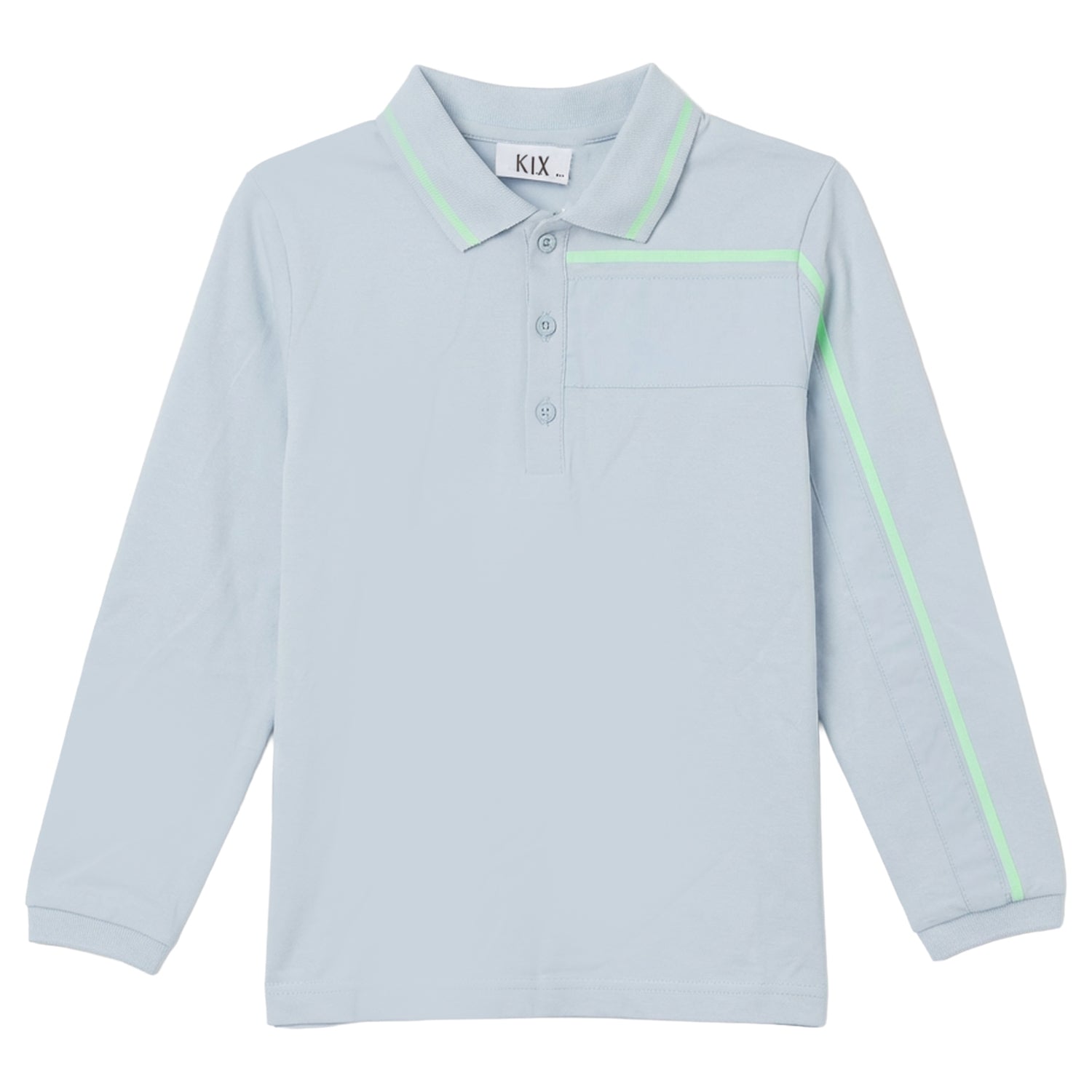 COMBO FABRIC LS POLO