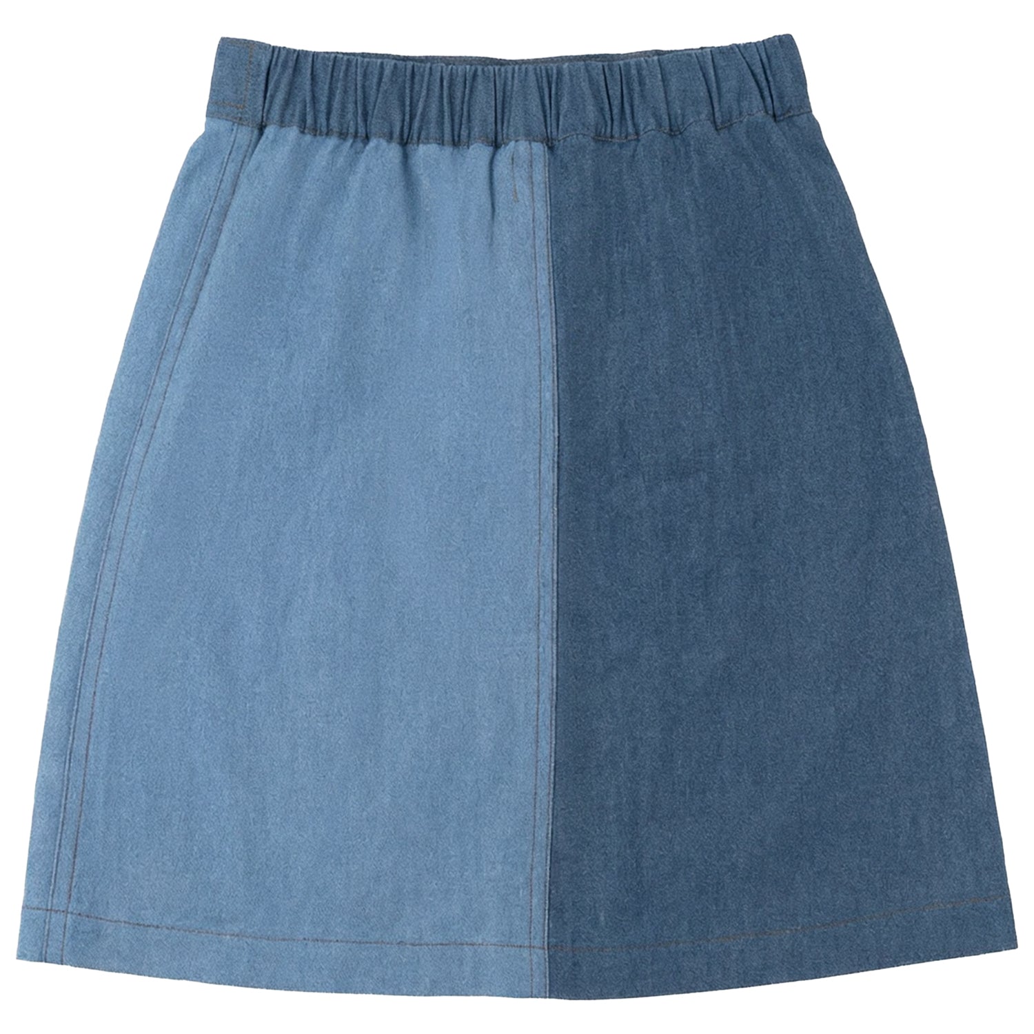 MULTI DENIM WRAP SKIRT