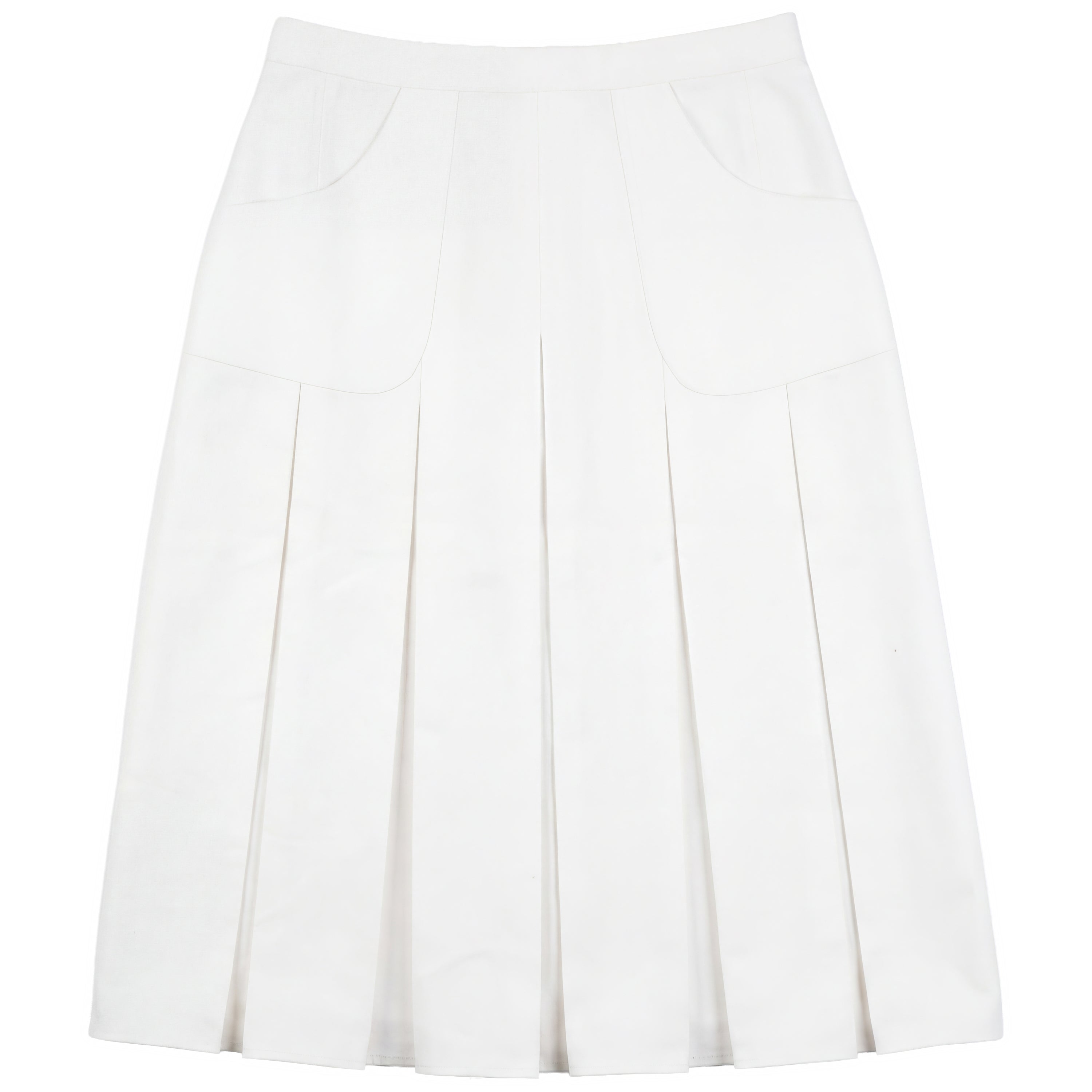 DENIM BOX PLEAT SKIRT