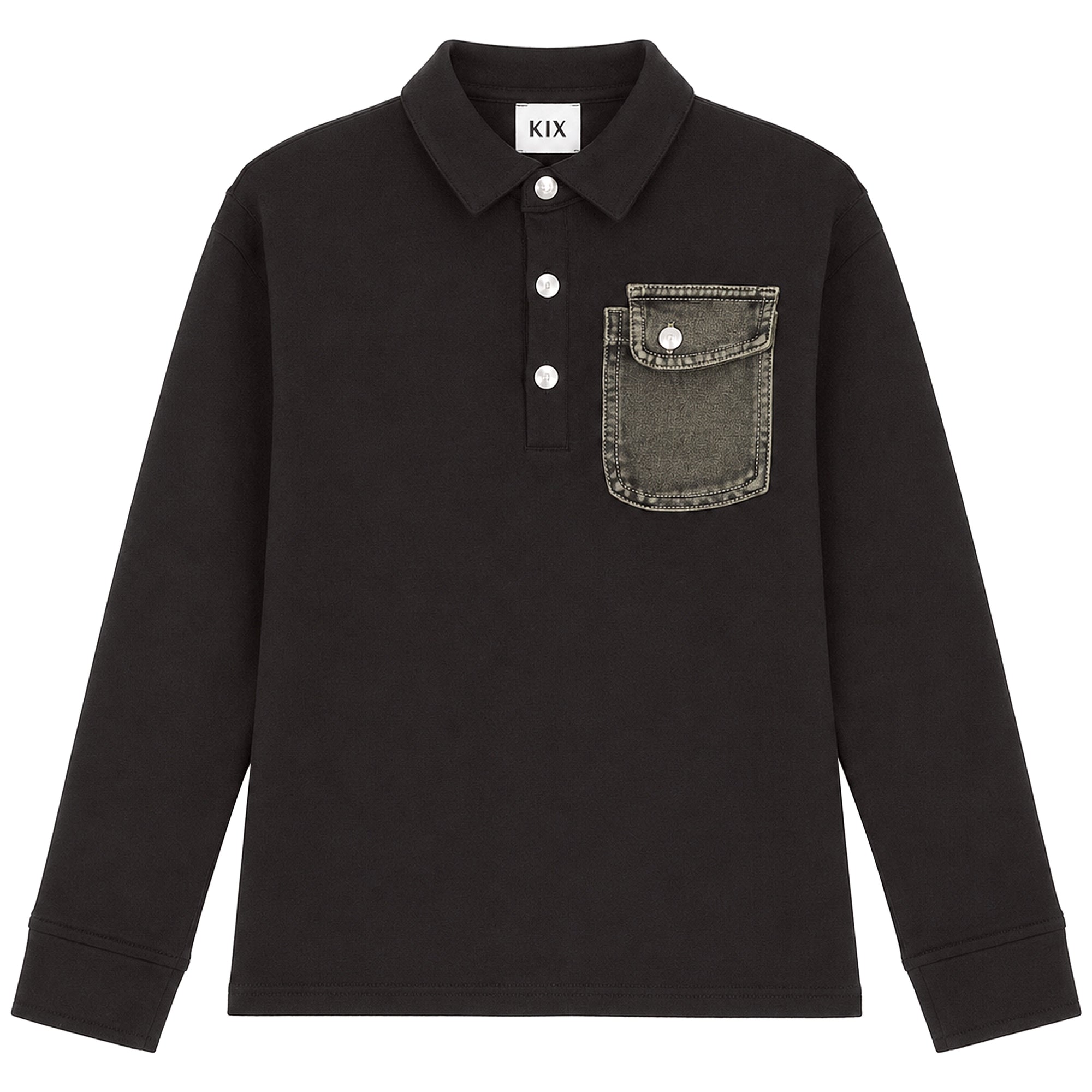WASHED POCKET DETAIL POLO