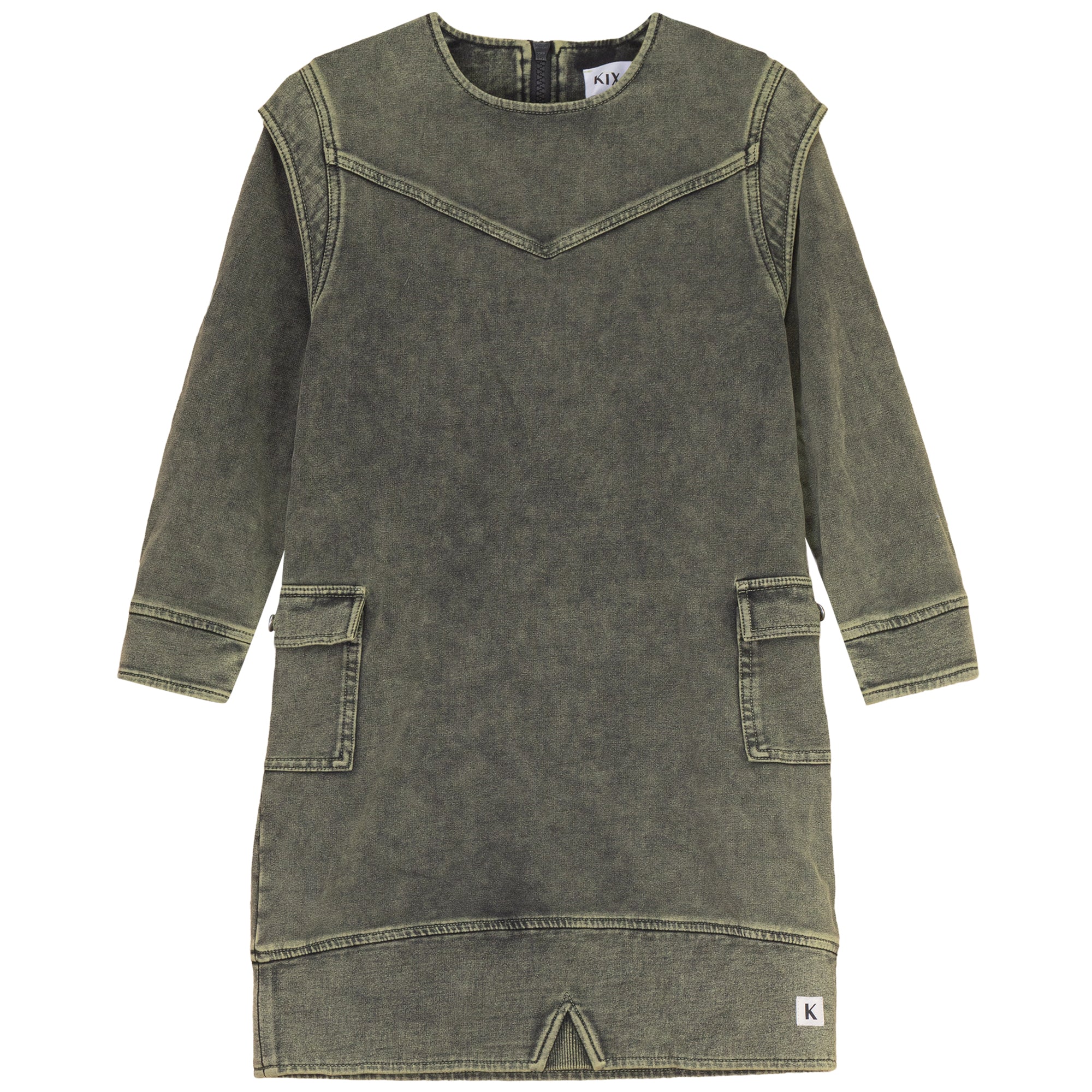 WASHED RAW EDGED SWEATDRESS
