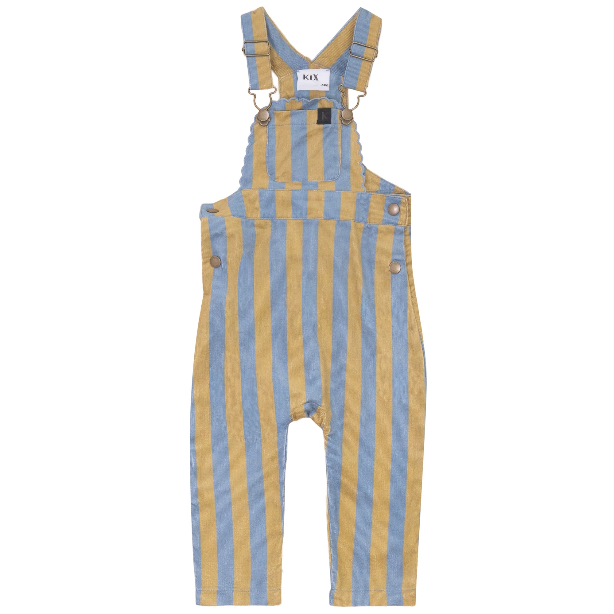 SCALLOP EDGE CORDUROY ROMPER