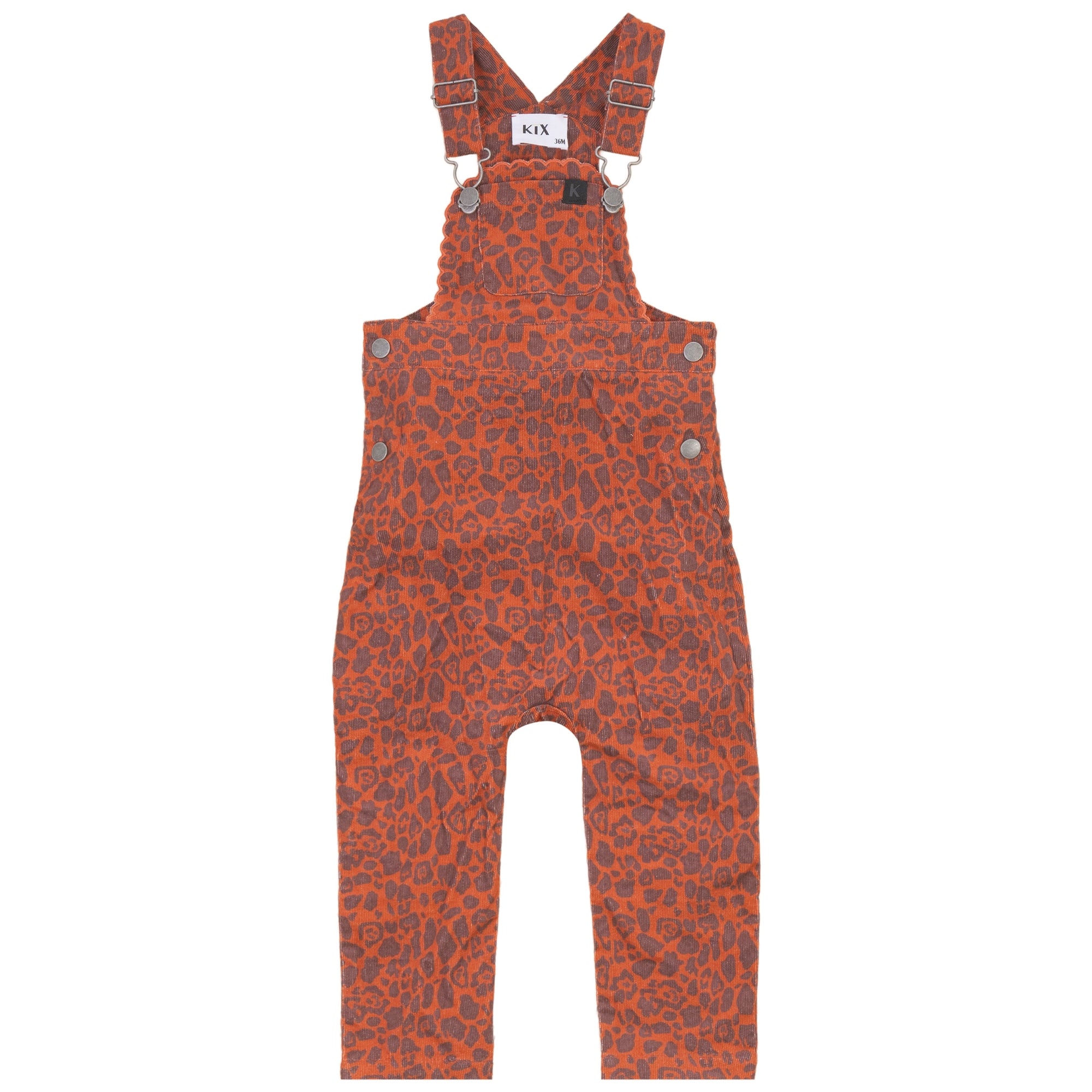 SCALLOP EDGE CORDUROY ROMPER