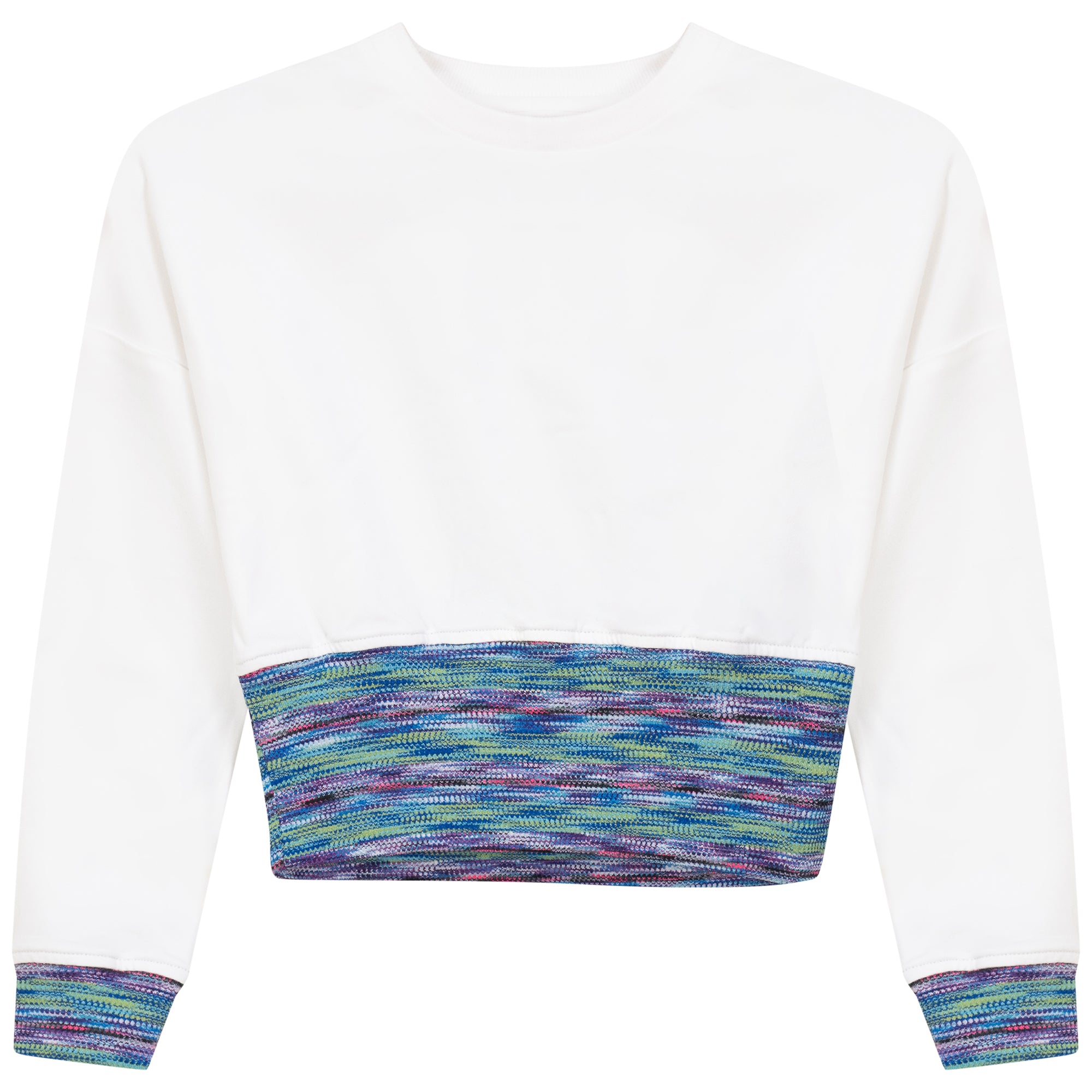 STRIPED RIB SWEATSHIRT