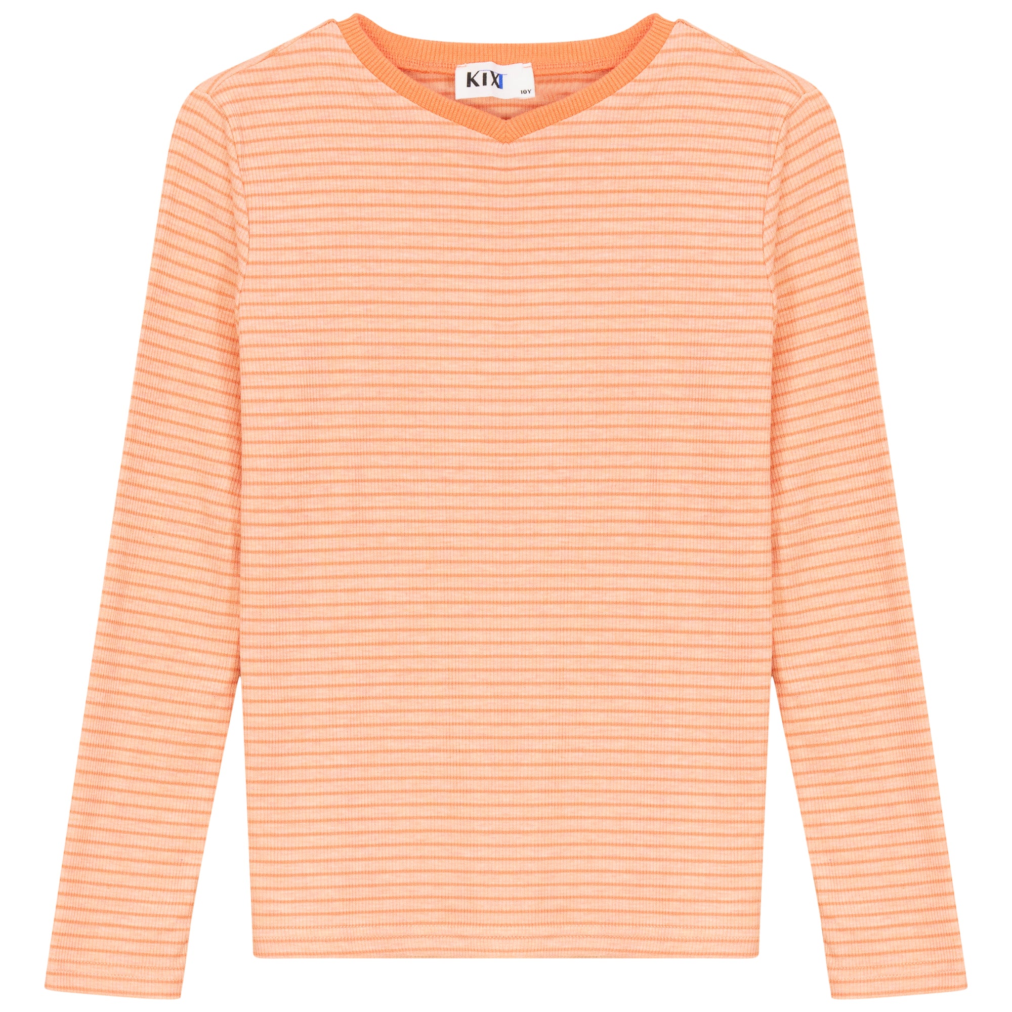 STRIPED RIBBED T-SHIRT