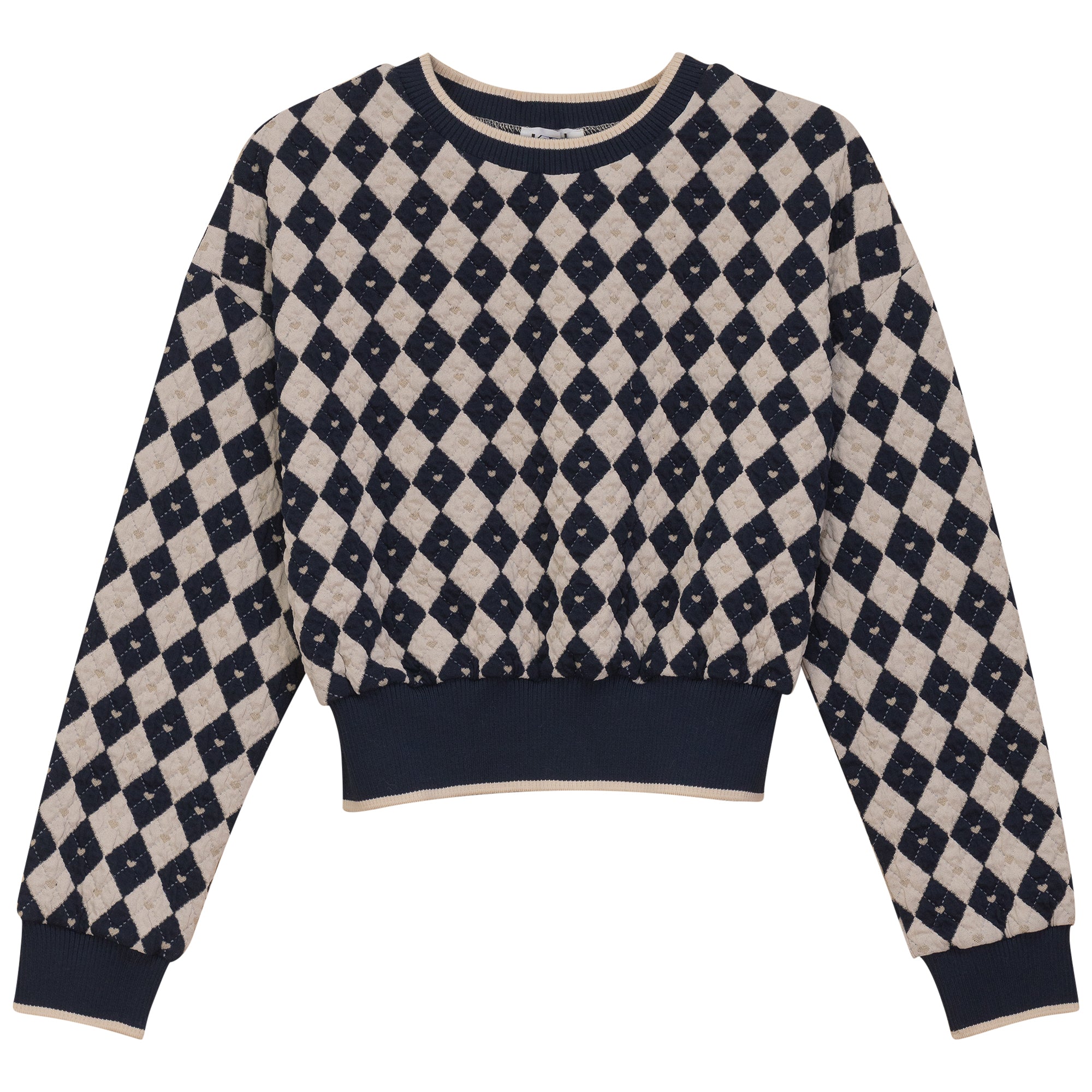ARGYLE QUILTED TOP
