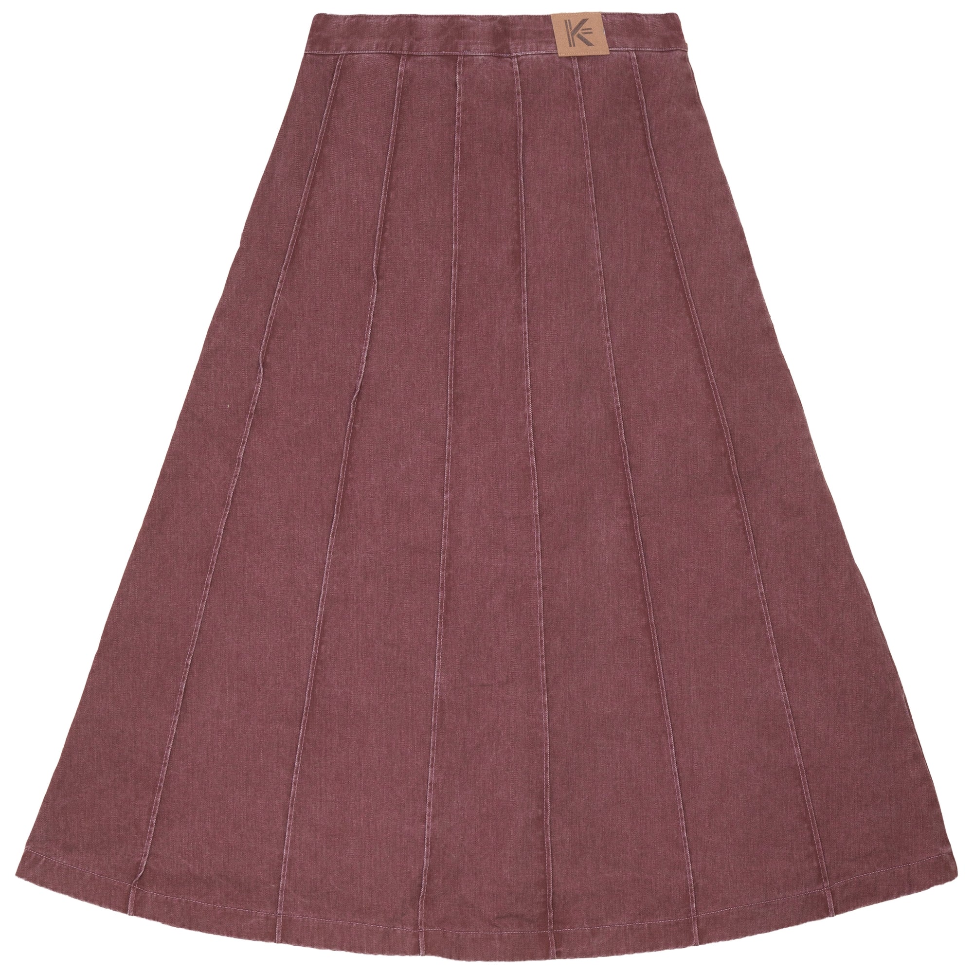 DENIM PANEL MIDI SKIRT