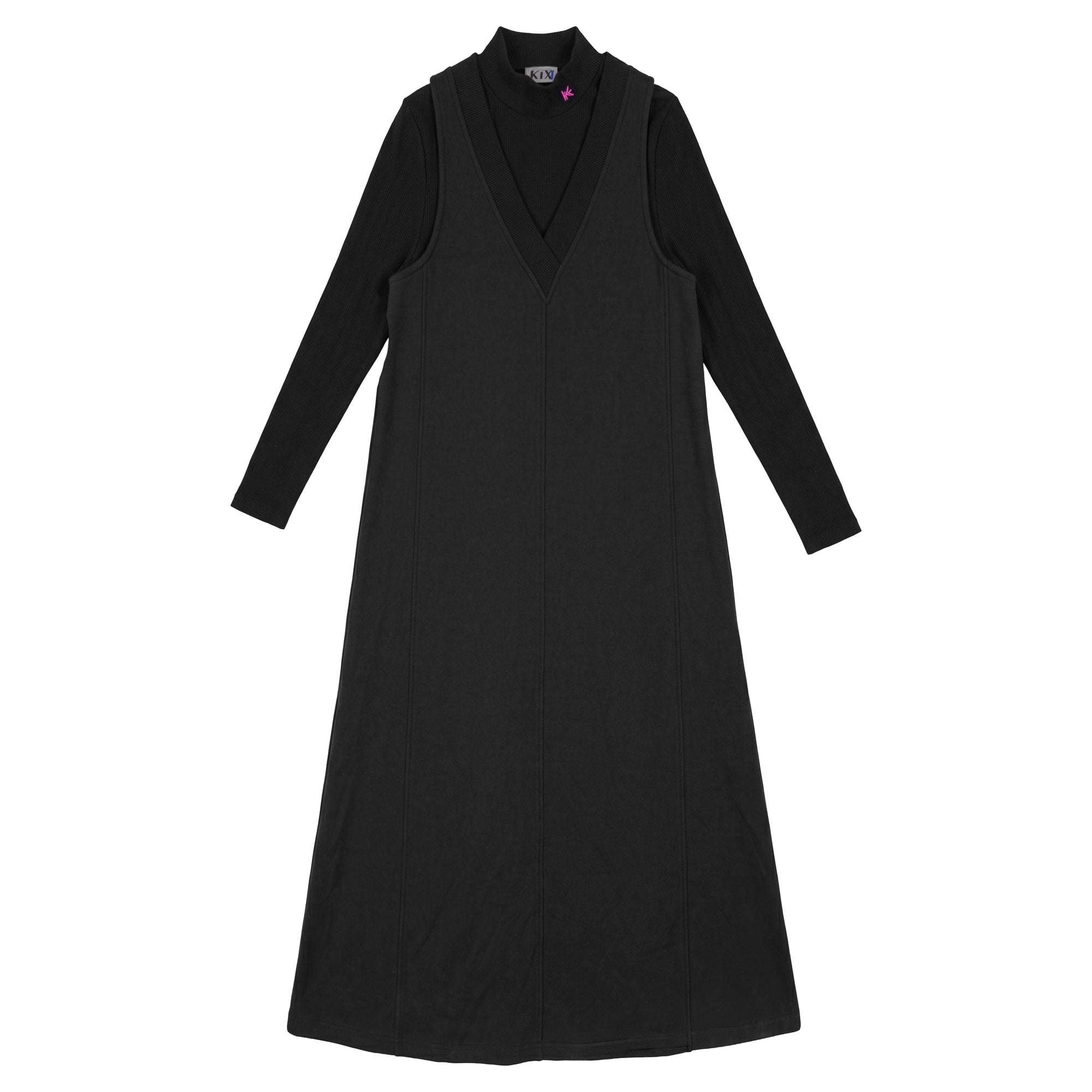 V NECK MAXI DRESS