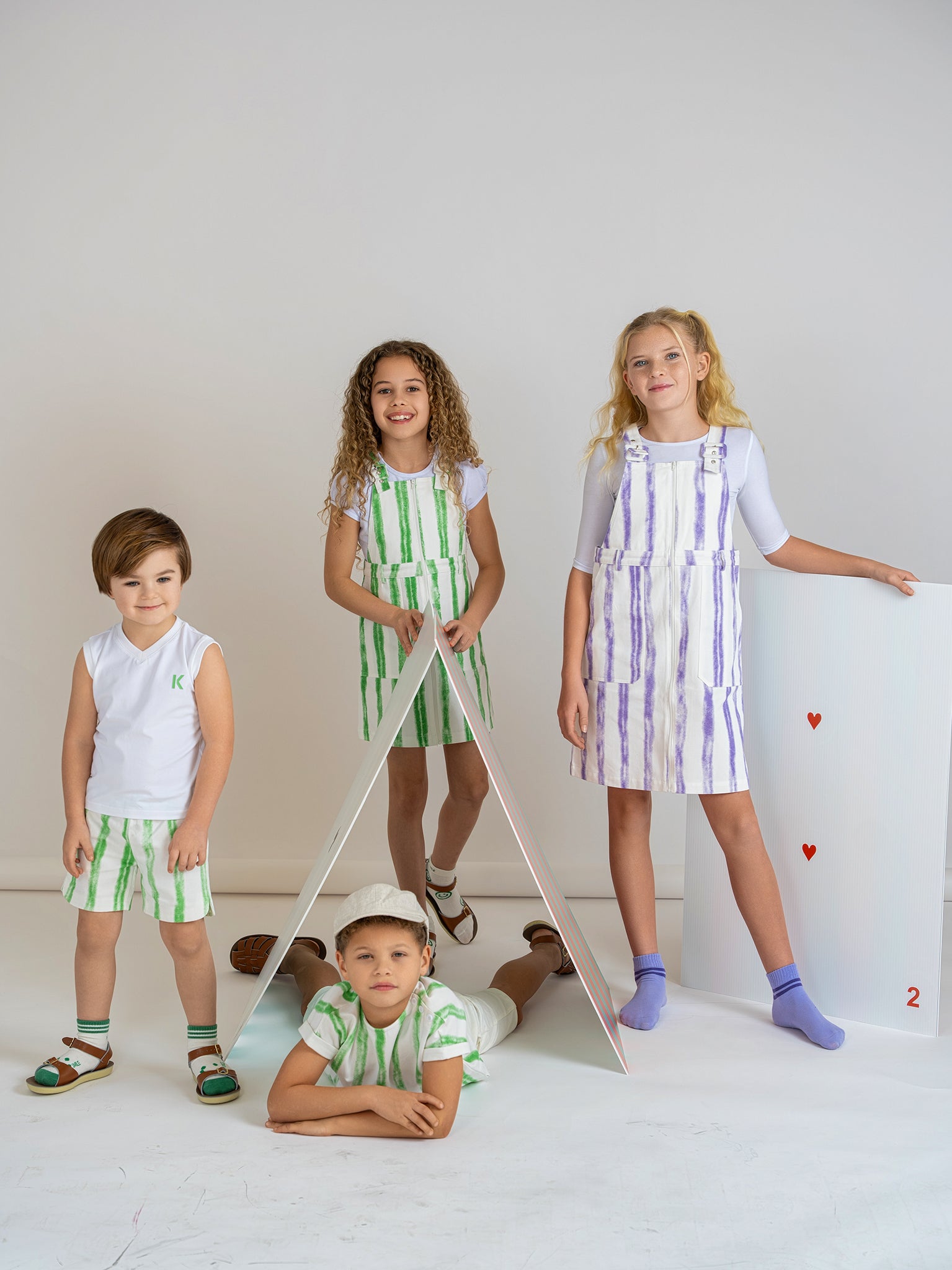 STRIPED DENIM BB SET