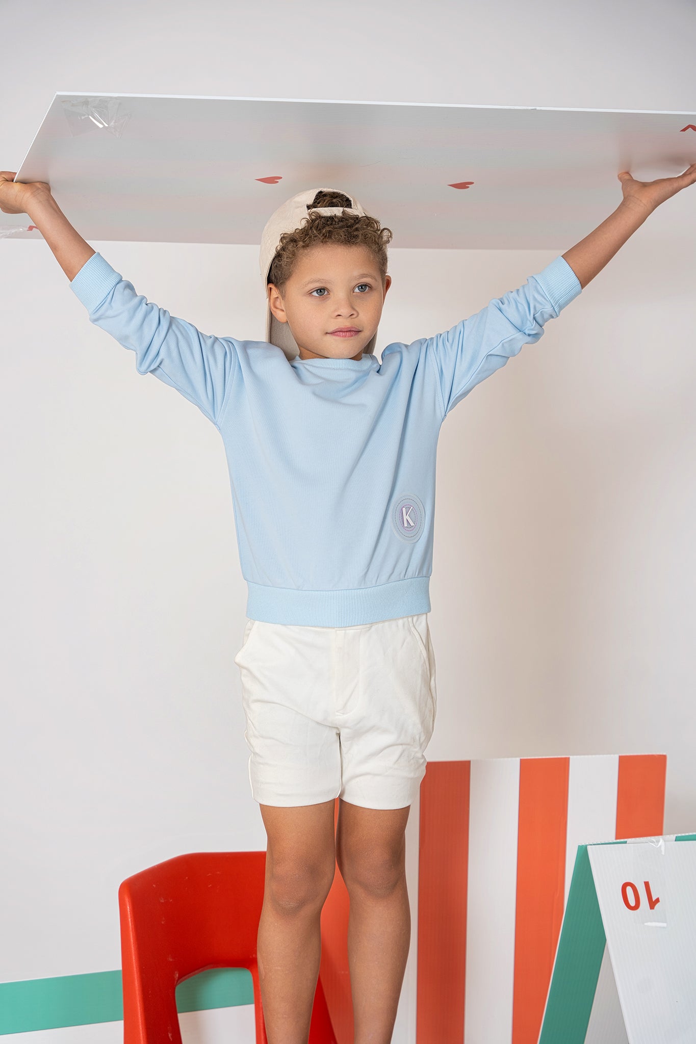 EMBOSSED RUBBER K SWEATSHIRT