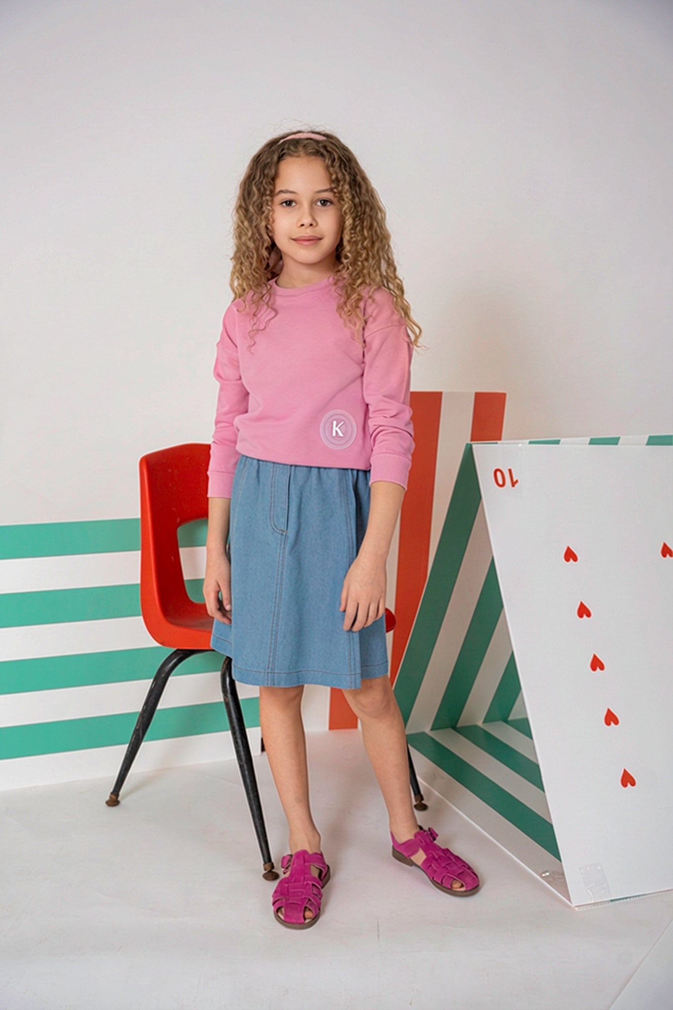 EMBOSSED RUBBER K SWEATSHIRT