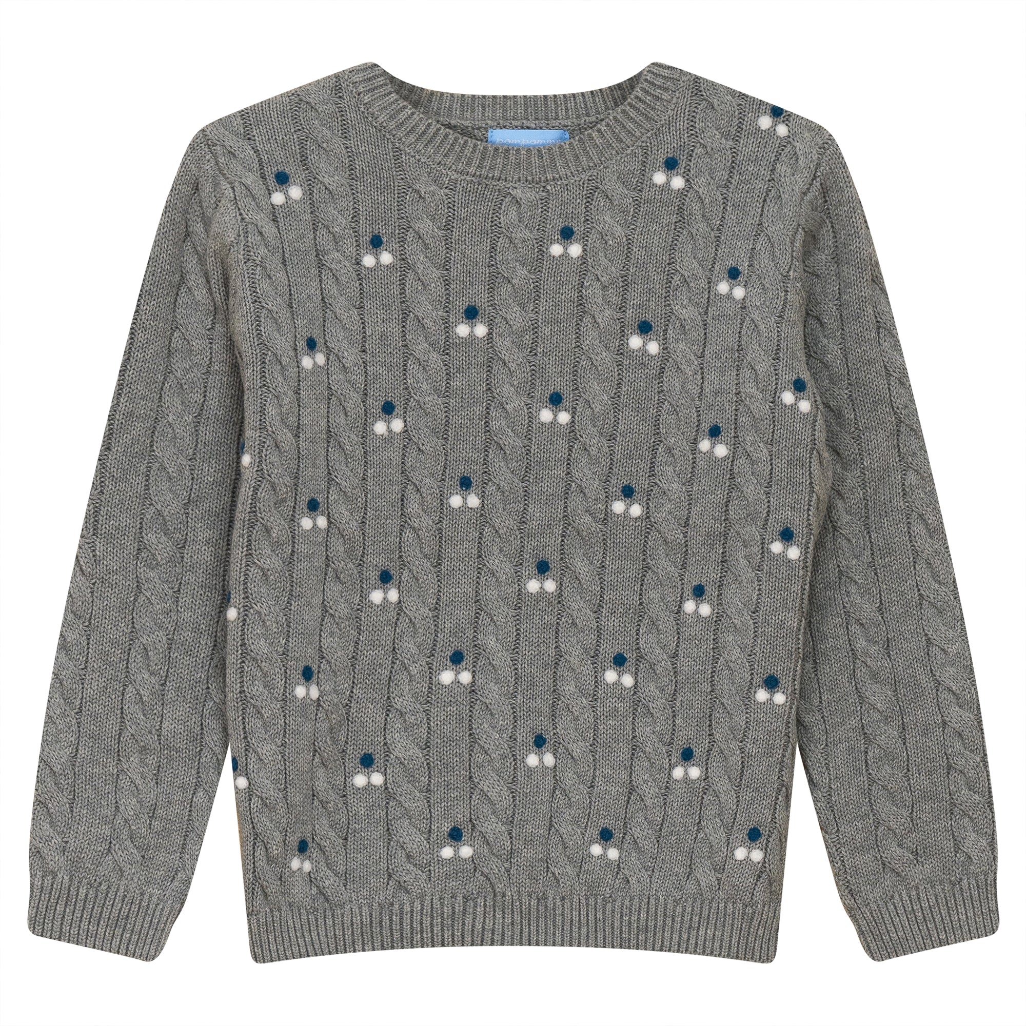 EMBROIDERED CABLE SWEATER