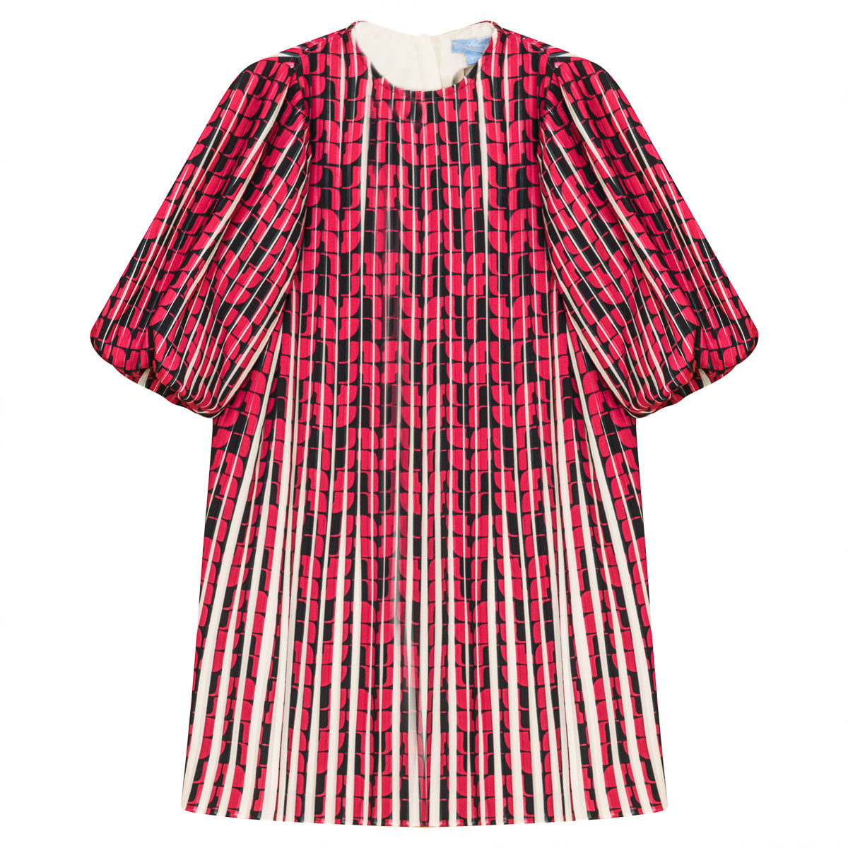 PRINTED PLEATED DRESS