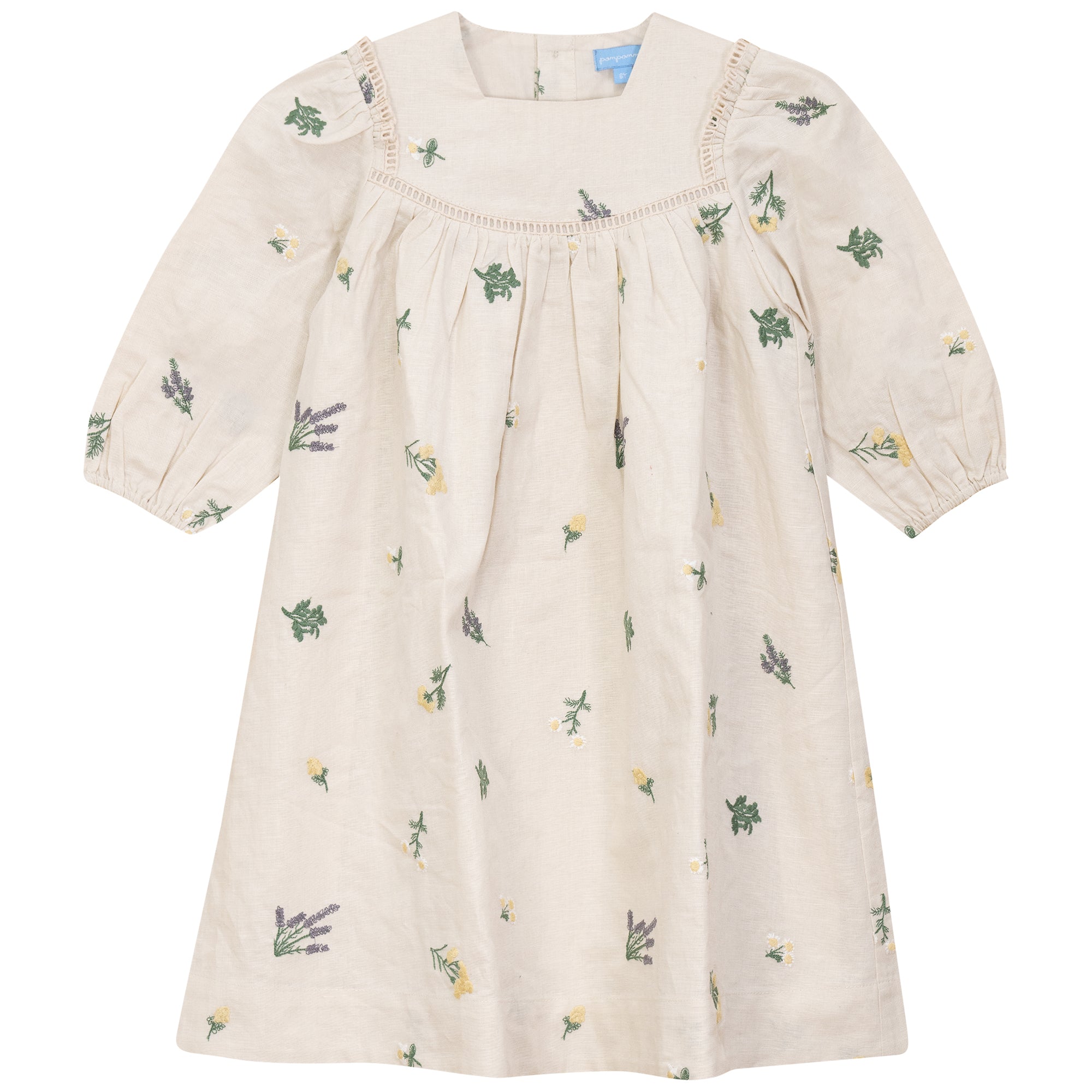 EMBROIDERED LINEN DRESS