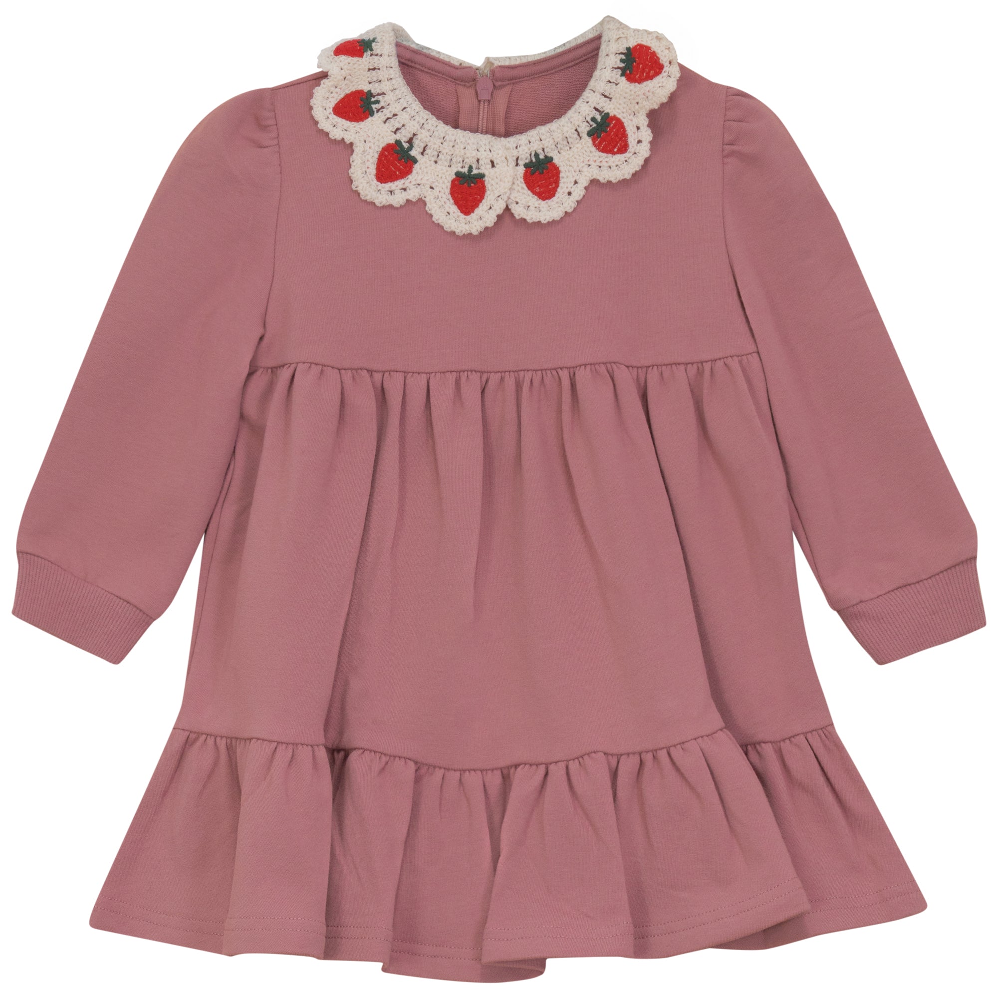 EMBROIDERED CROCHET COLLAR DRESS
