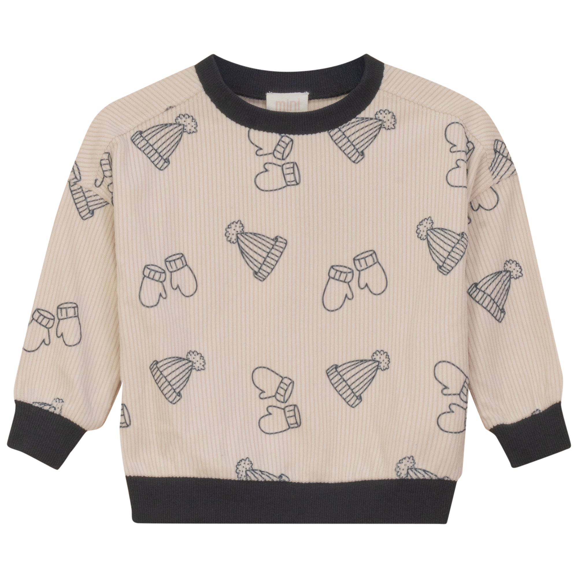 CORDUROY PRINT SWEATSHIRT