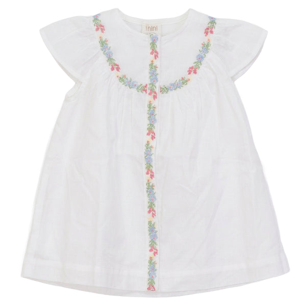 CROSSED STITCHED EMBROIDERED LINEN DRESS CROSSED STITCHED EMBROIDERED LINEN DRESS
