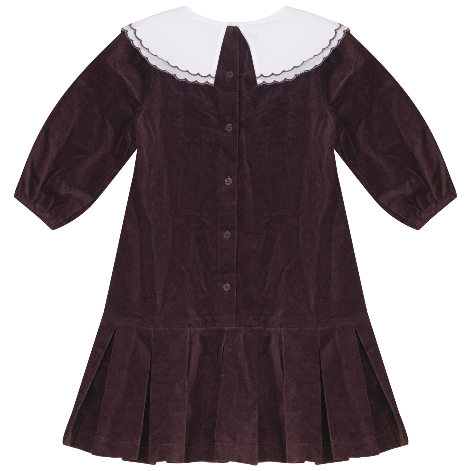 SCALLOP COLLAR SHIRT INSERT DRESS