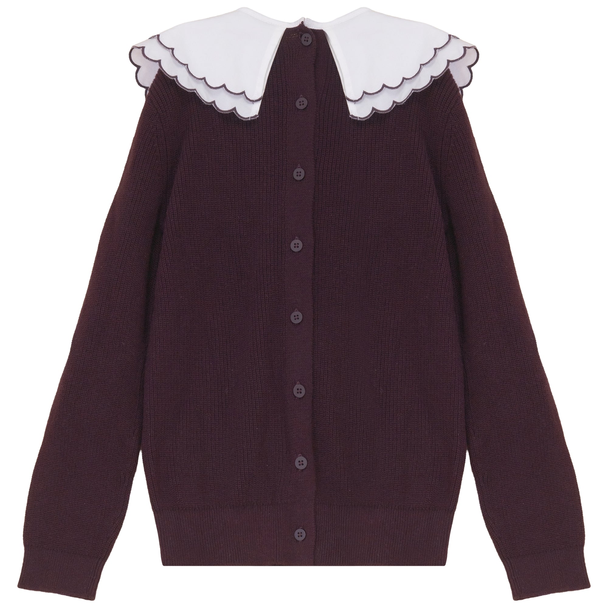 DOUBLE COLLAR KNIT SWEATER