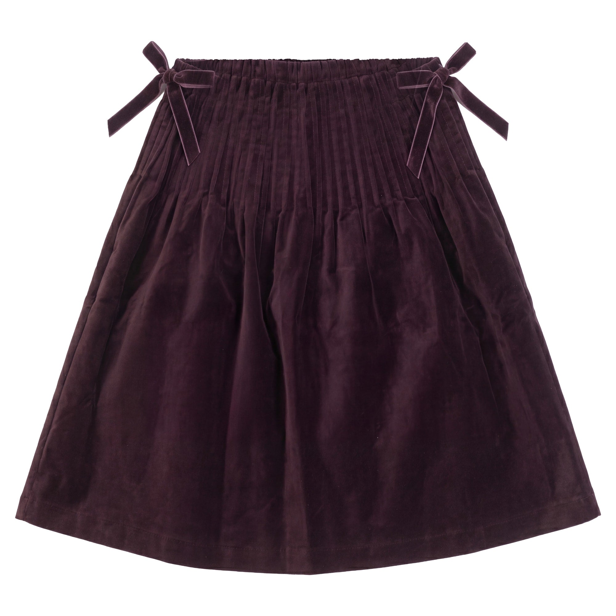 SIDE TIE VELVET SKIRT