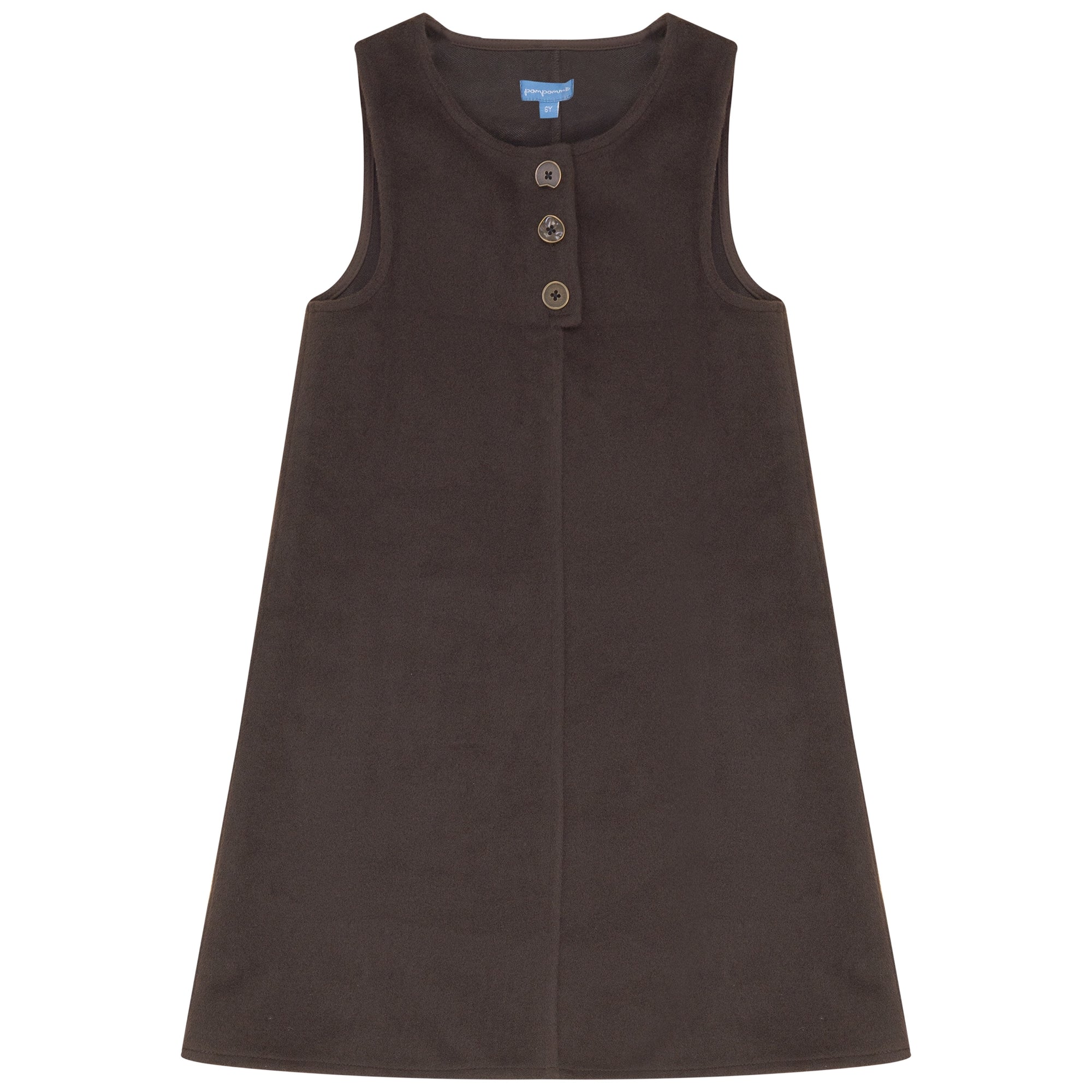 PLACKET DETAIL WOOL DRESS