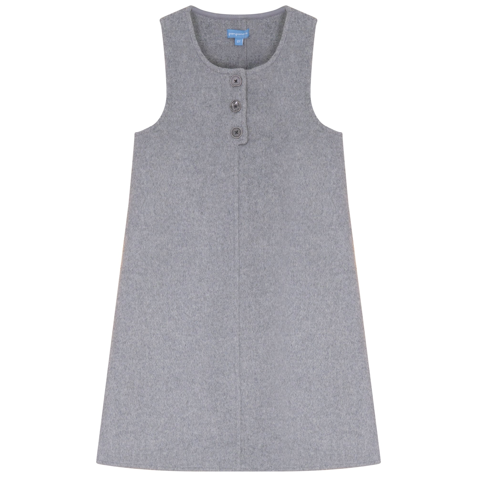 PLACKET DETAIL WOOL DRESS