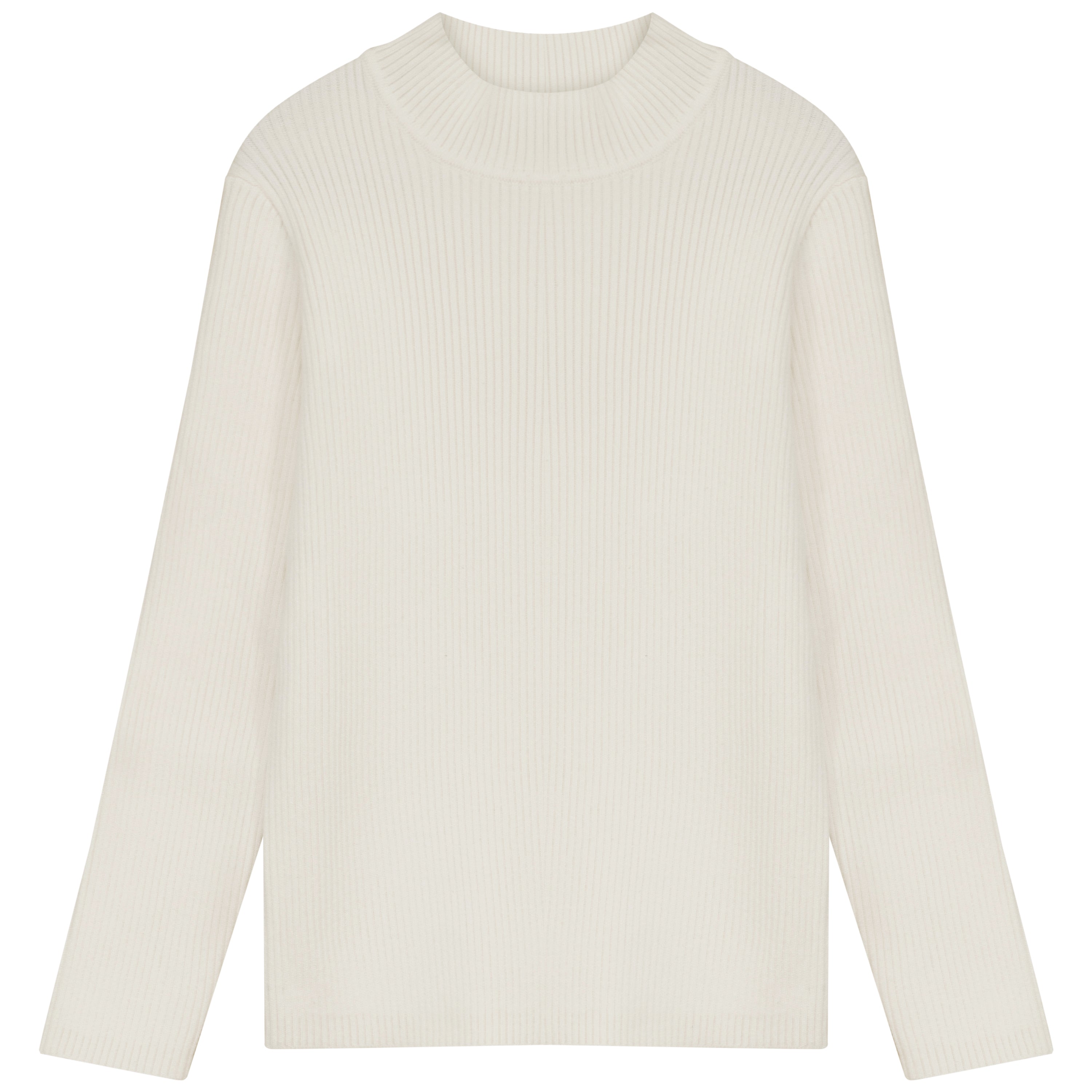RIBBED MOCK NECK