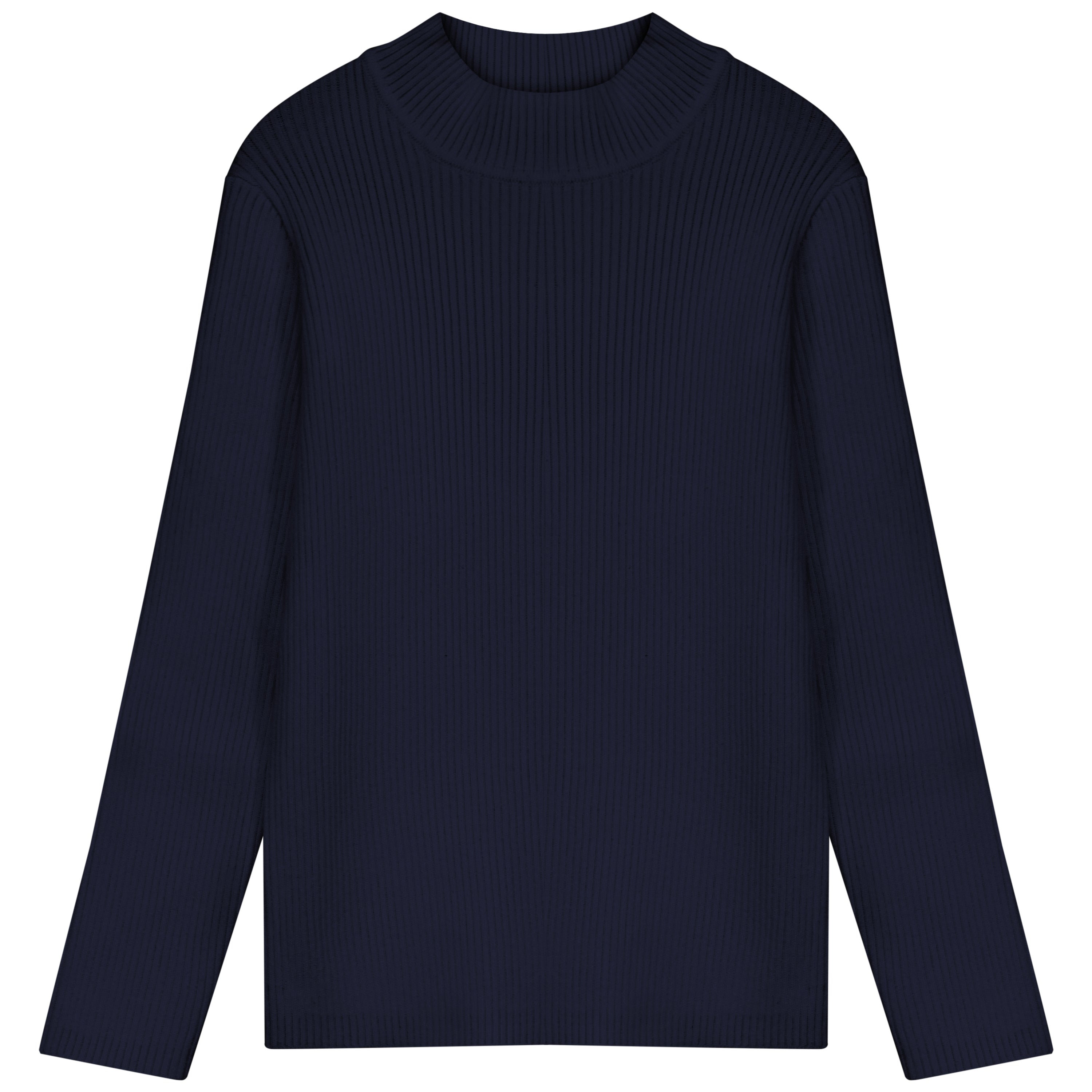 RIBBED MOCK NECK