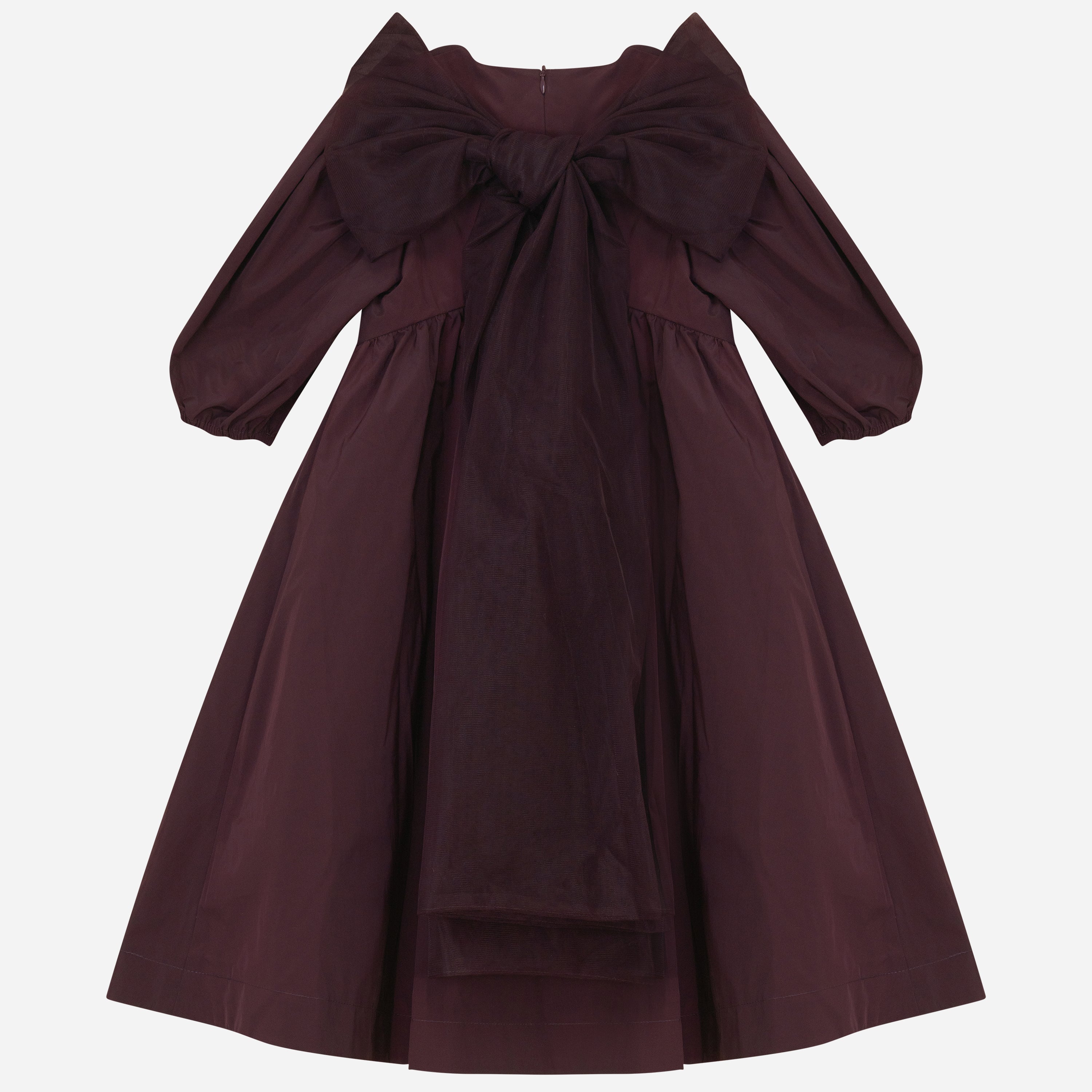 TULLE BOW TAFFETA DRESS