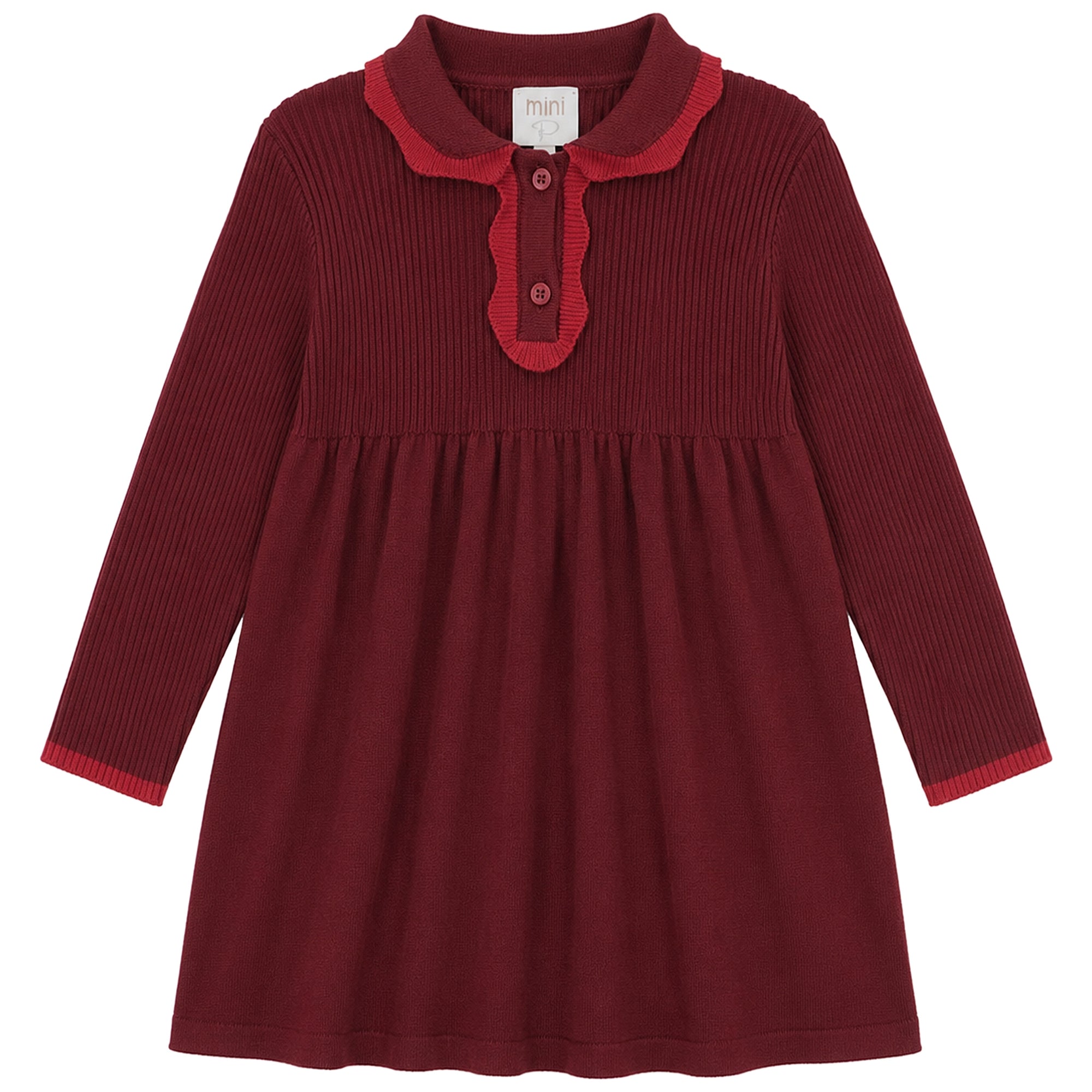 TONAL RED KNIT DRESS