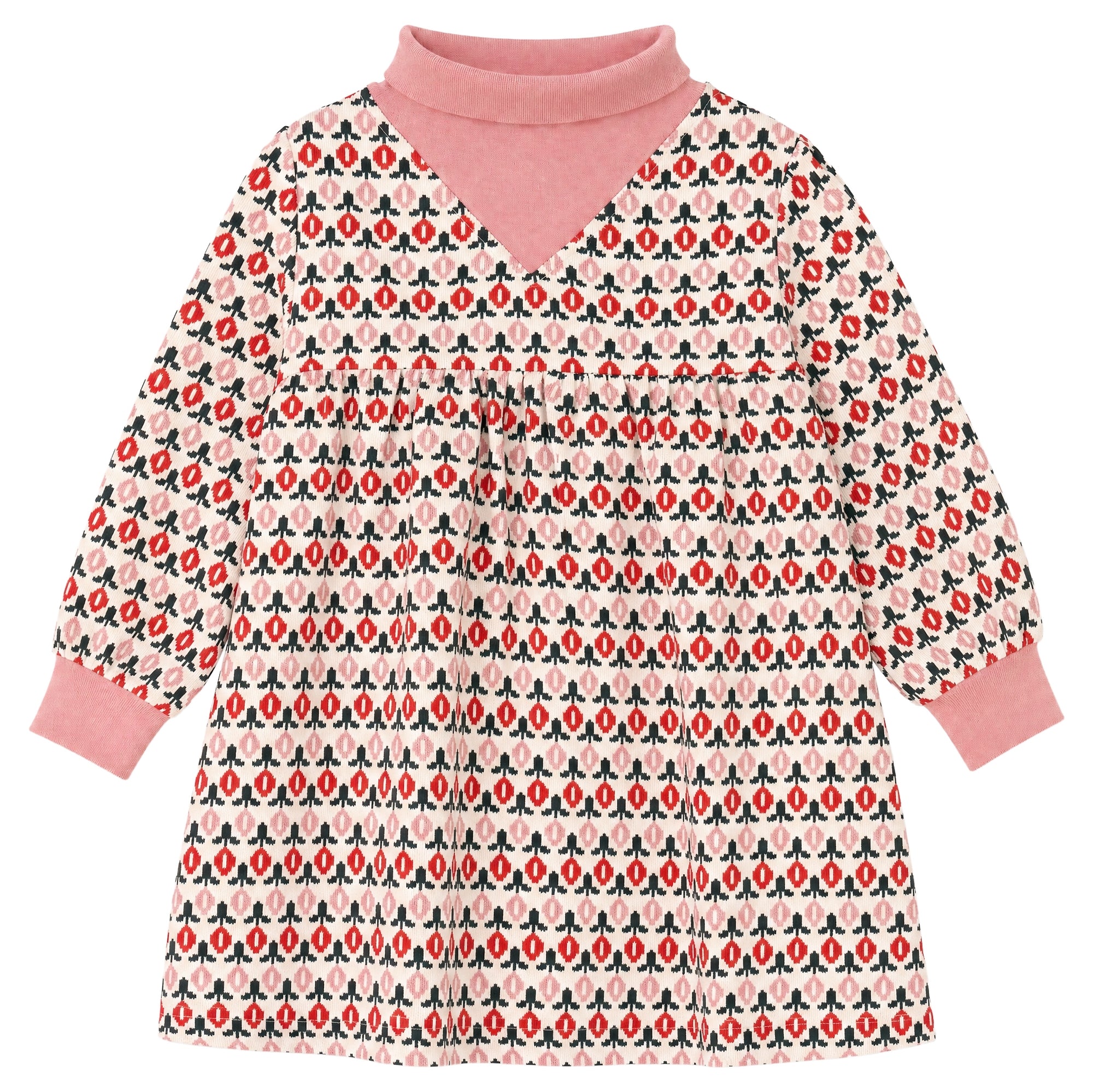 PRINTED CORD DRESS