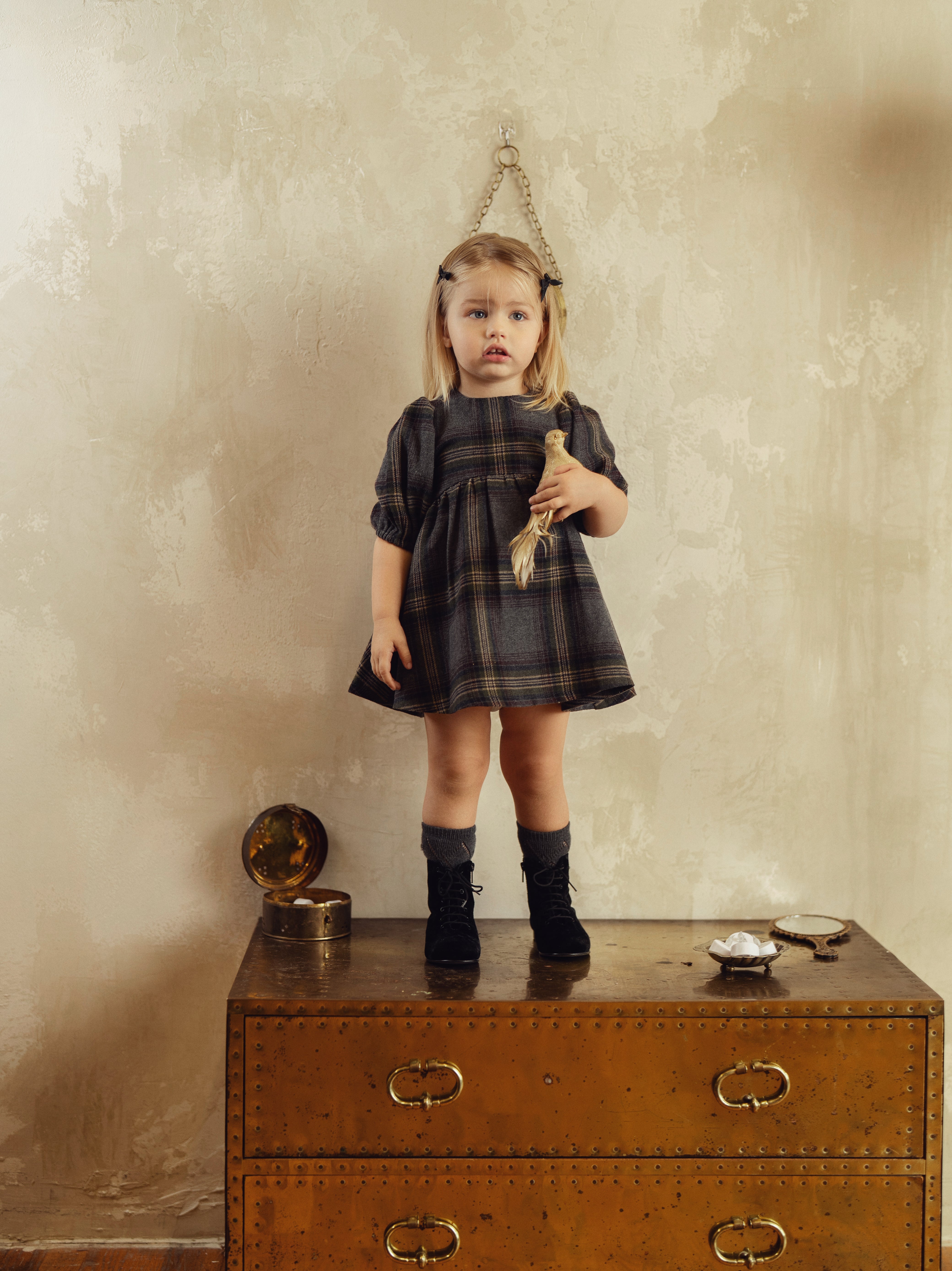 PLAID DRESS