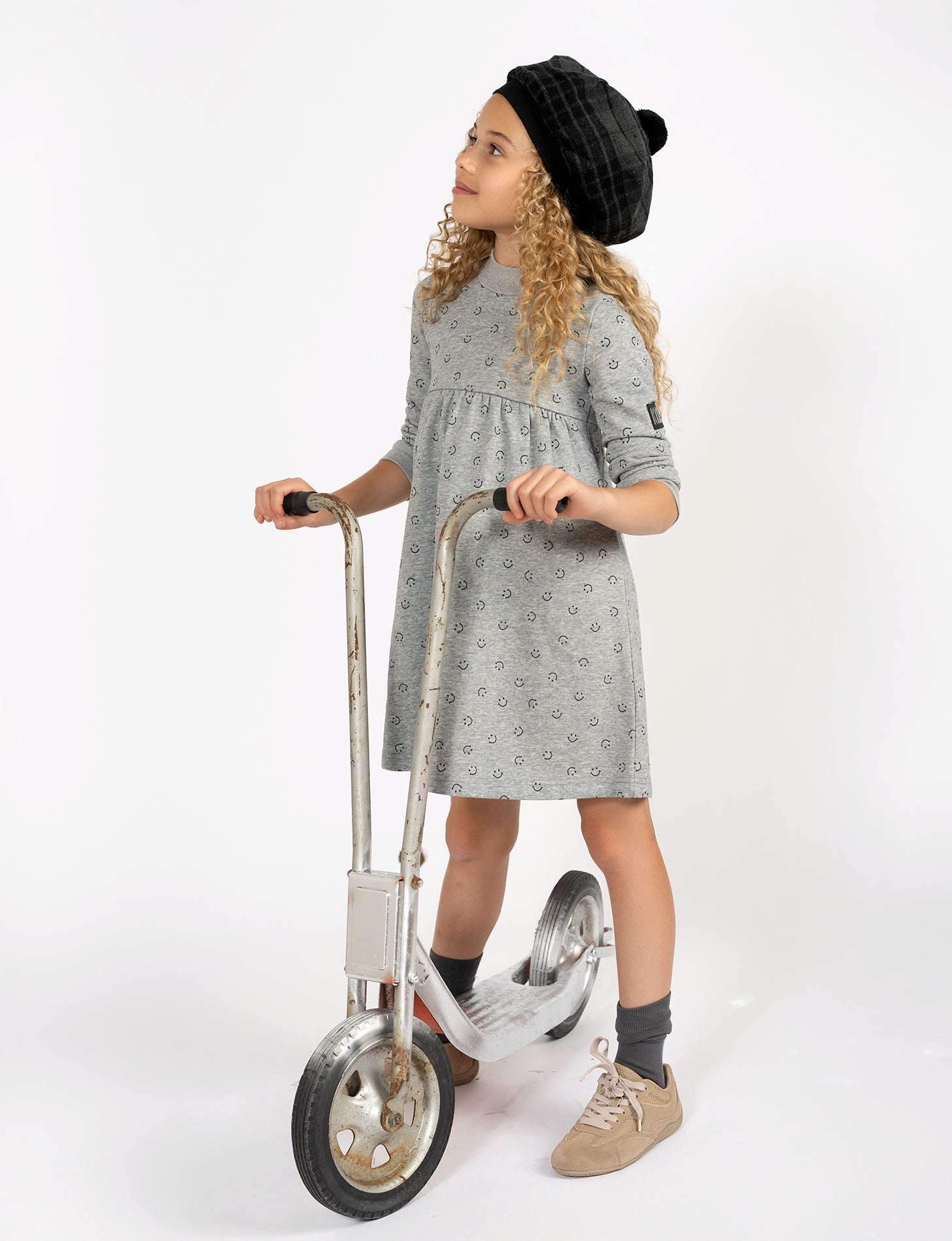 SMILEY PRINT SWEATDRESS